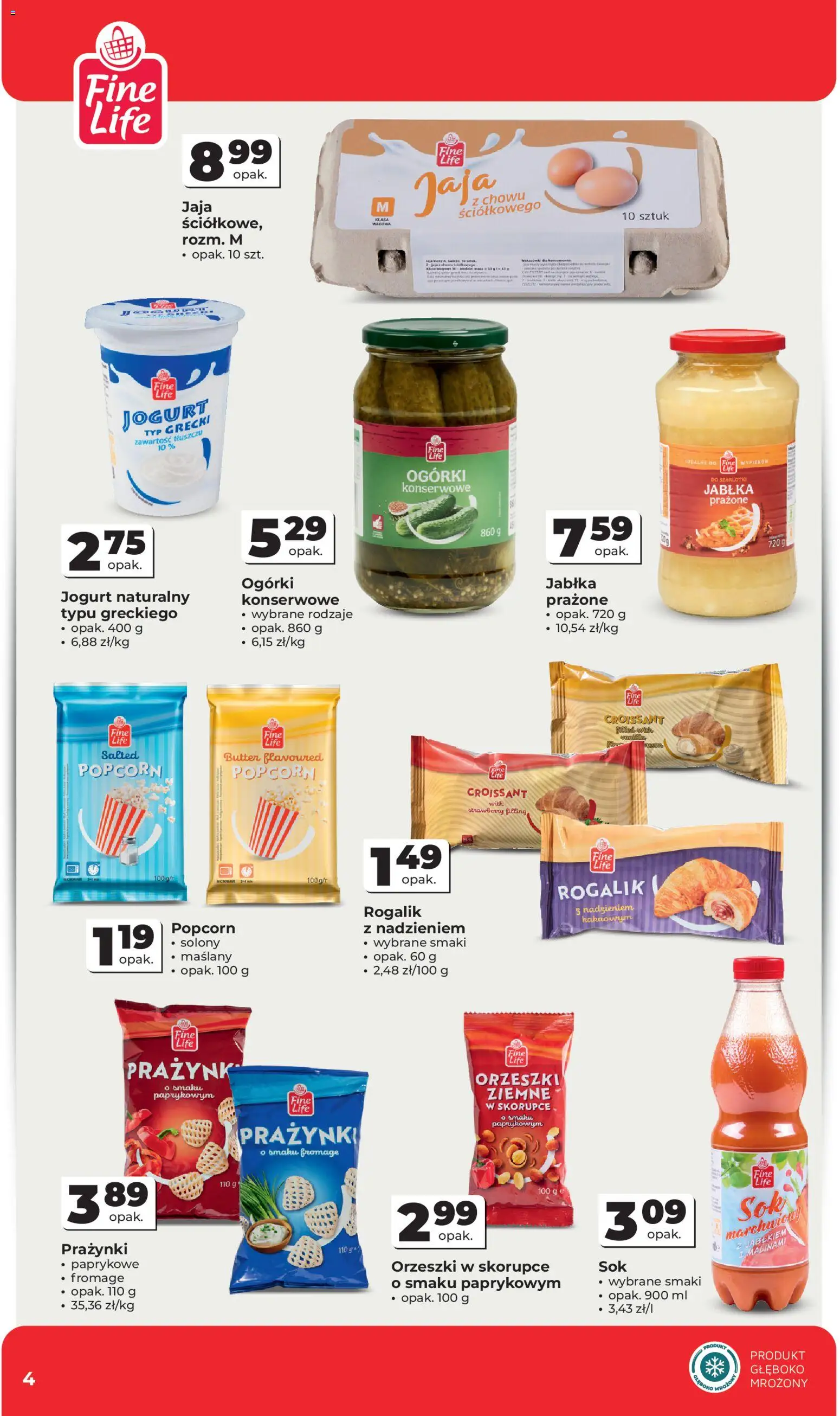 Odido Gazetka od 29.10.2025 | Strona: 4 | Produkty: Orzeszki w skorupce, Jogurt naturalny, Popcorn, Jabłka