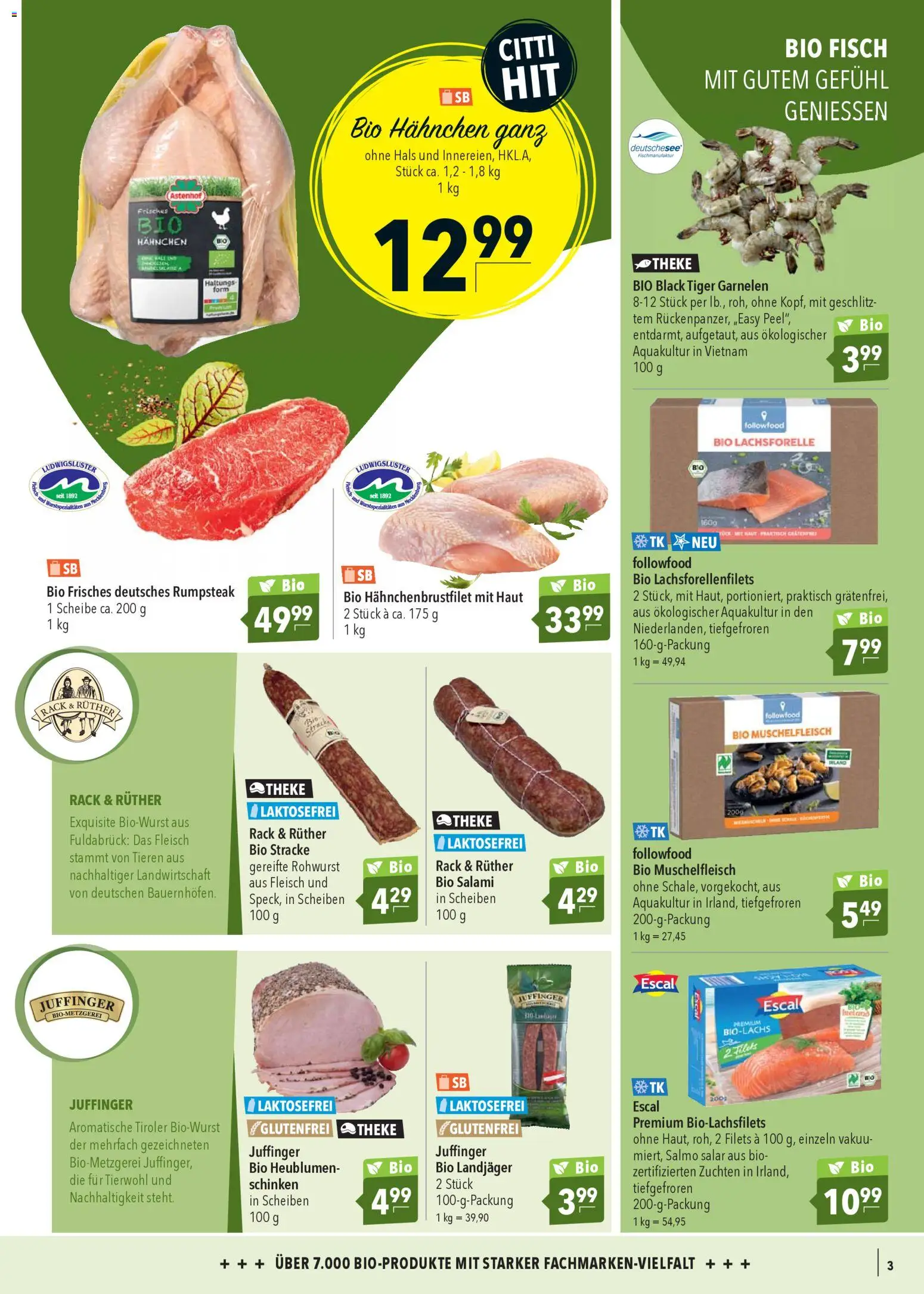 CITTI Markt Bio logisch! – gültig ab 25.02.2026 | Seite: 3 | Produkte: Theke, Garnelen, Fisch, Tiger garnelen