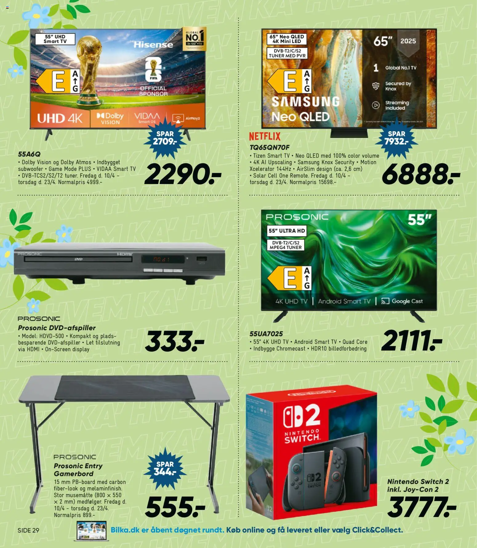 Bilka tilbudsavis – gyldig fra 10.04.2026 | Side: 38 | Produkter: Smart TV, Nintendo Switch, TV