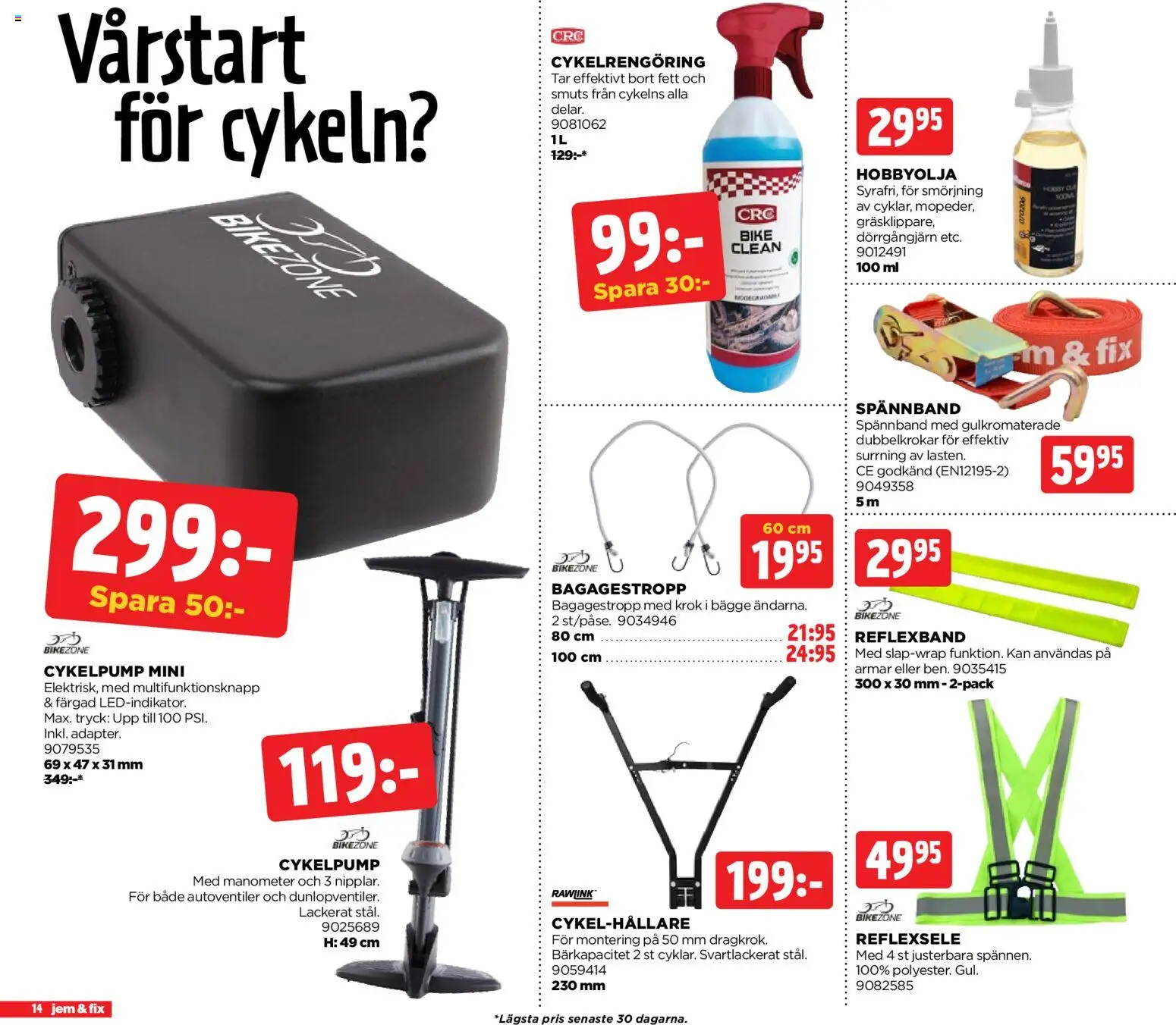 Jem & Fix reklamblad aktuell från 02.03.2026 | Sida: 14 | Produkter: Cykelpump