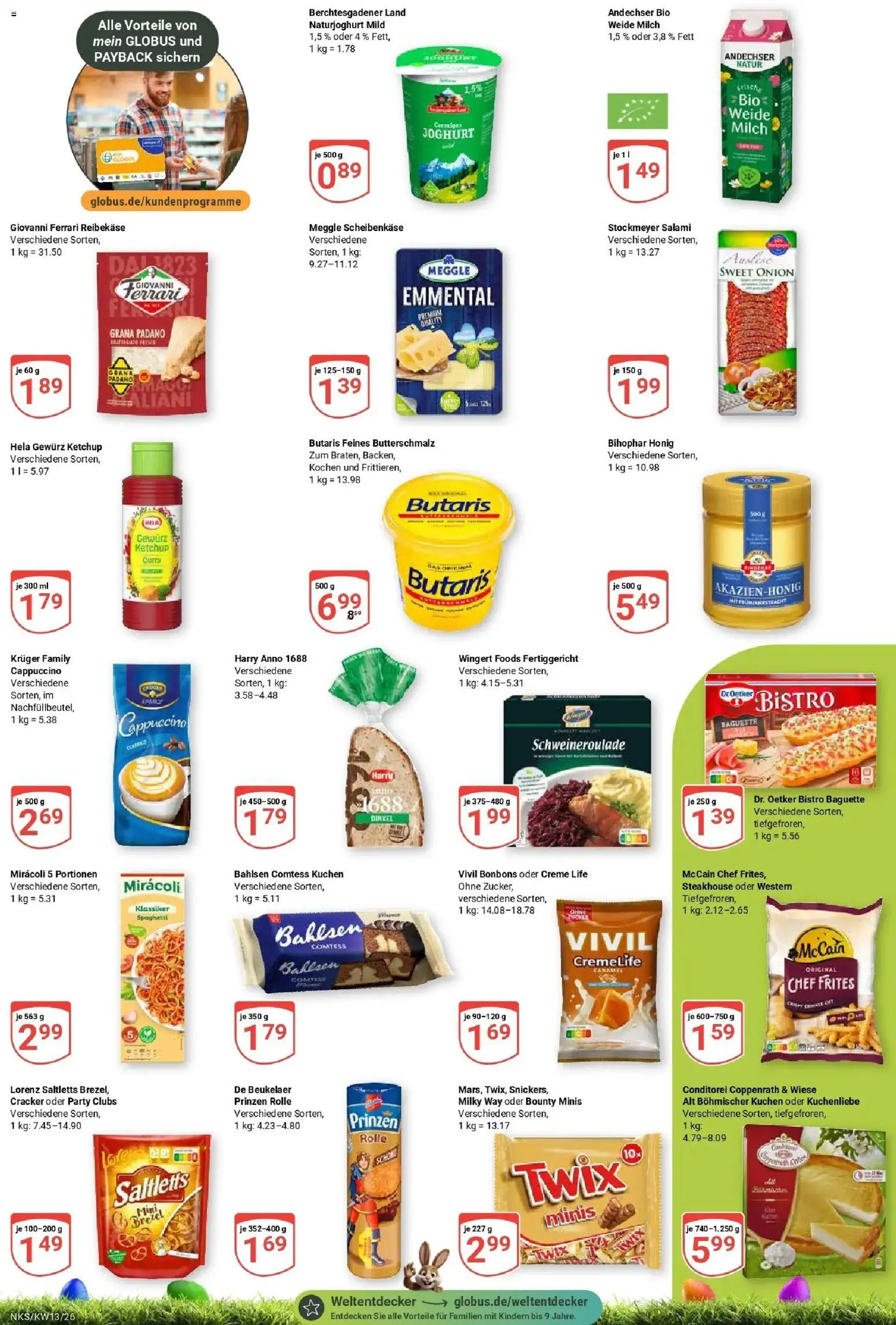 Globus prospekt Neunkirchen	 – gültig ab 23.03.2026 | Seite: 7 | Produkte: Butterschmalz, McCain, Kuchen, Reibekase