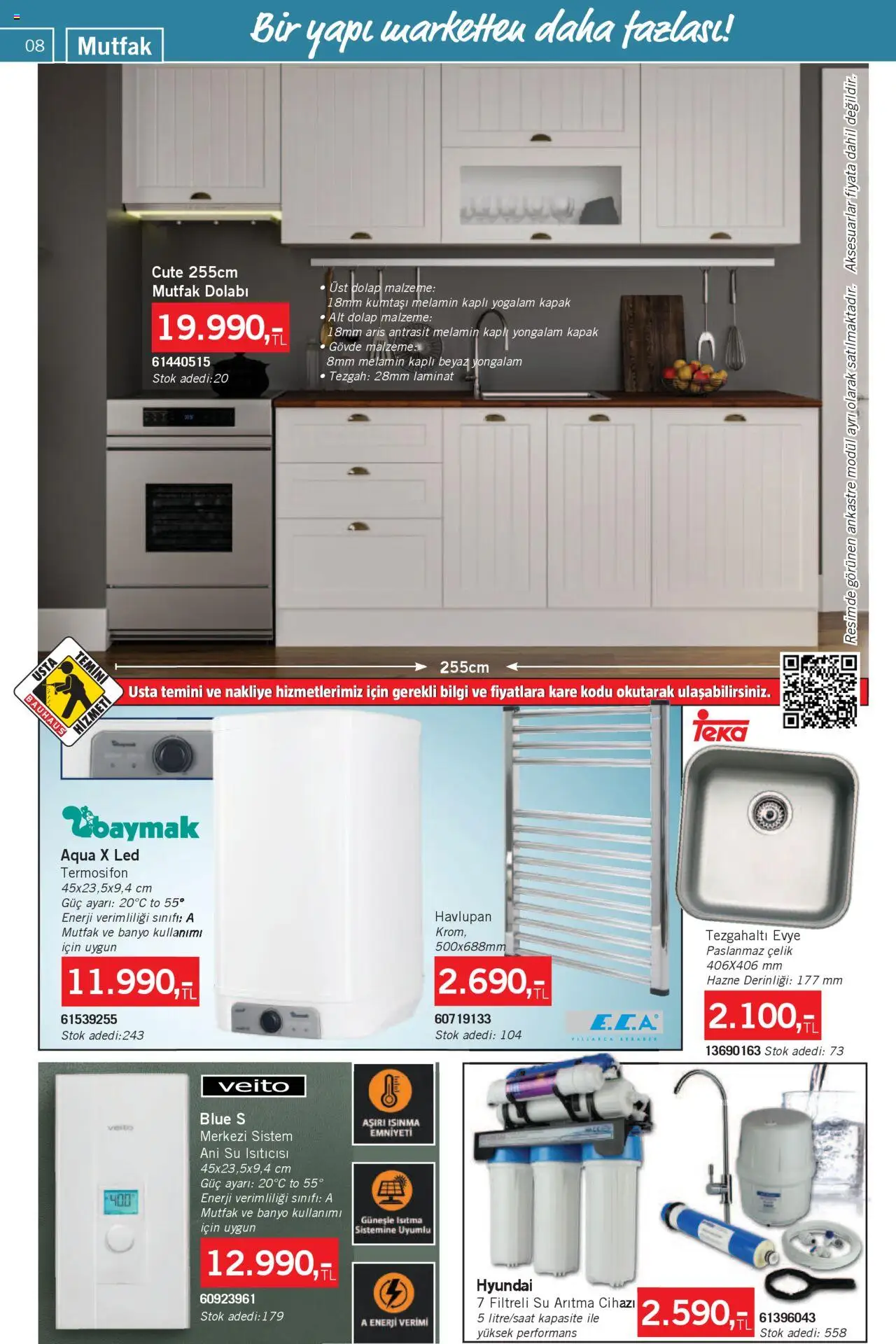 Bauhaus Katalog - 03.10.2025 tarihinden itibaren geçerlidir | Sayfa: 8 | Ürünler: Banyo, Su, Su ısıtıcısı