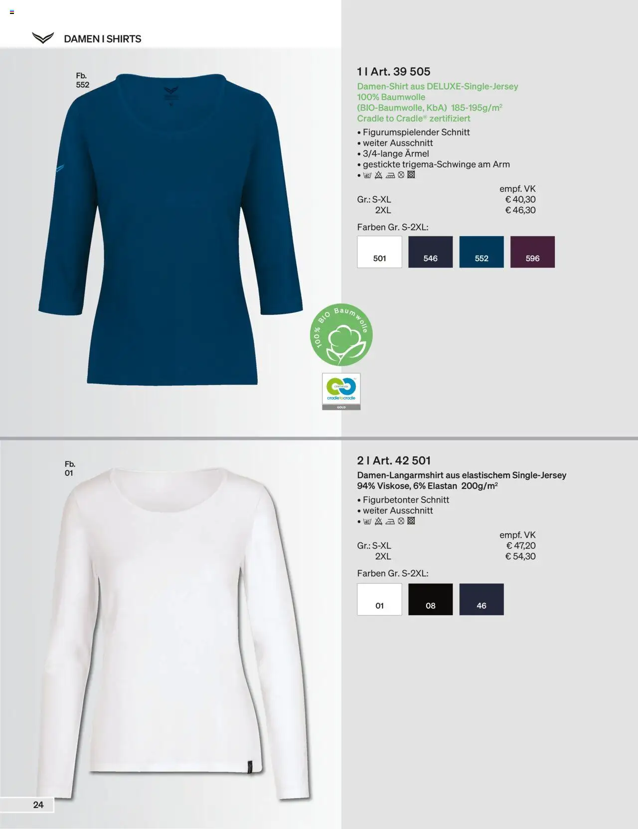 Trigema Prospekt 	 – gültig ab 01.09.2025 | Seite: 24 | Produkte: Shirt