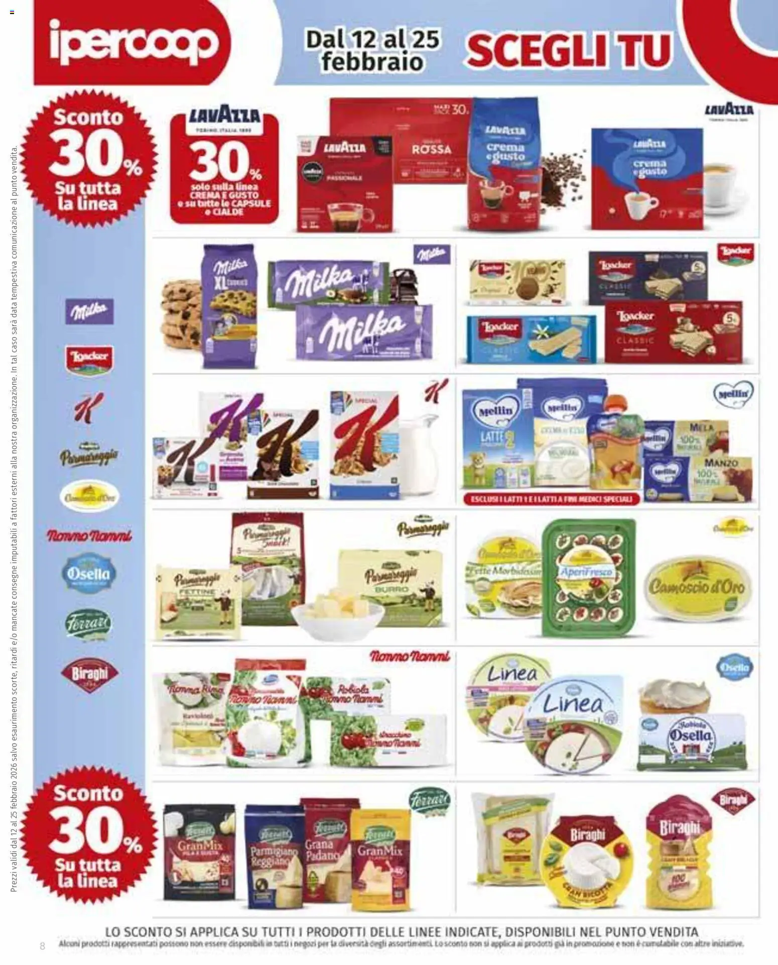 Volantino Ipercoop del 12.02.2026 | Pagina: 8 | Prodotti: Crema, Manzo, Burro, Data
