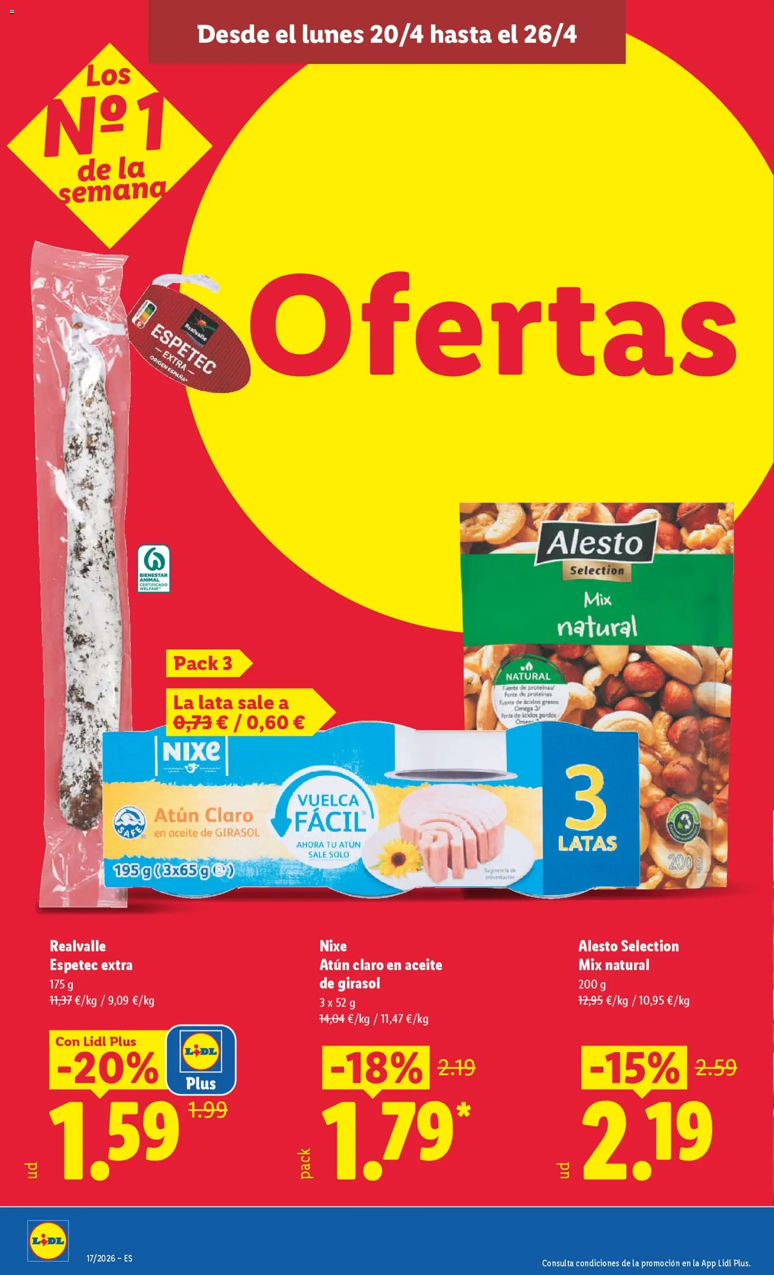 Lidl folleto │ válido desde el 20.04.2026 | Página: 18 | Productos: Aceite, Aceite de girasol, Atún claro
