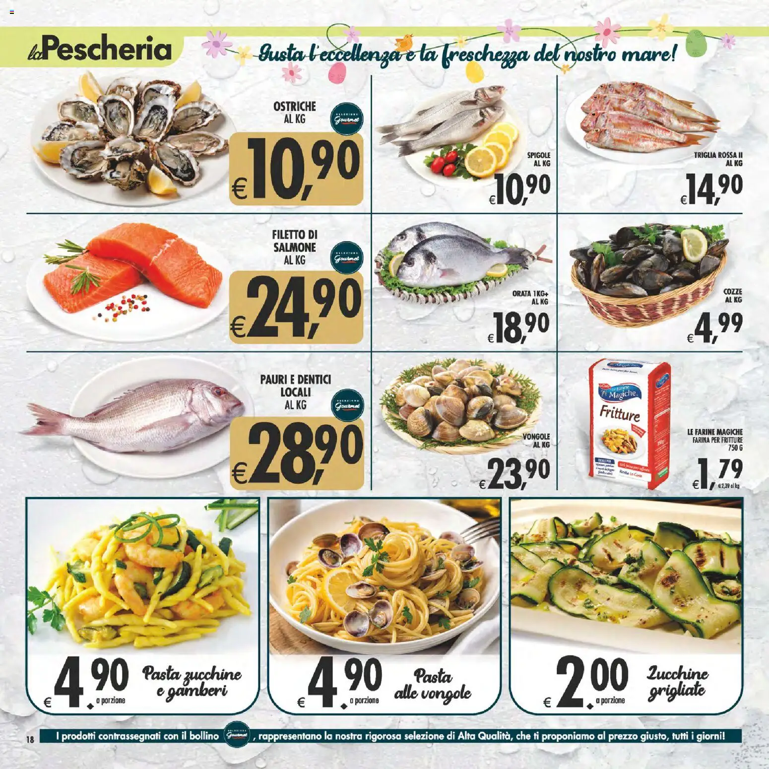 Volantino Decò del 27.03.2026 | Pagina: 18 | Prodotti: Salmone, Cozze, Pasta, Ricotta