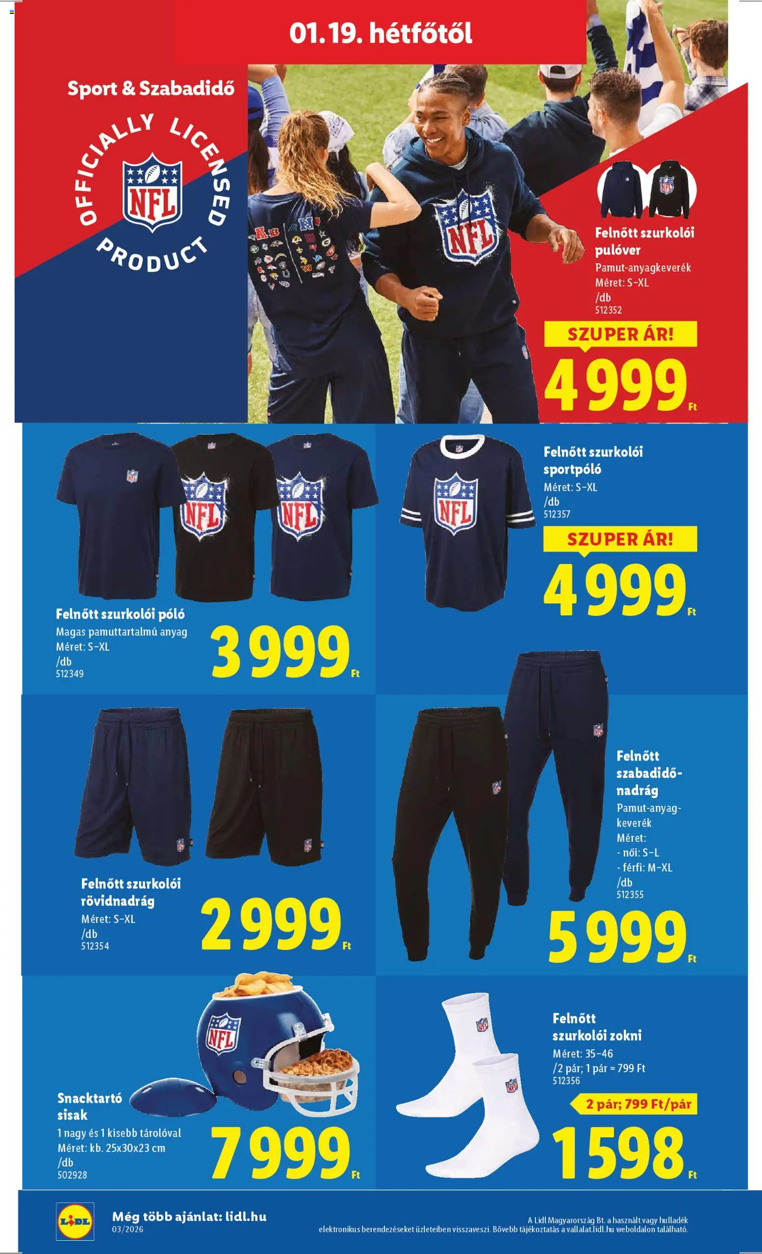 Lidl akciós ujság - amely érvényes a következő dátumtól: 15.01.2026 | Oldal: 38 | Termékek: Pulóver, Nadrág, Rövidnadrág, Zokni