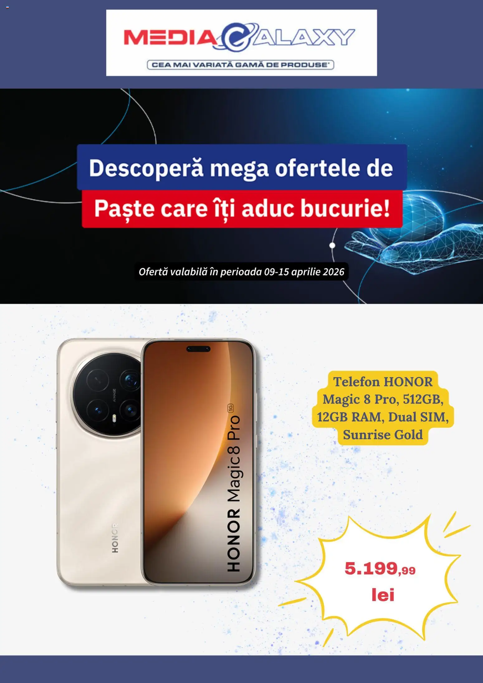 Noul catalog Media Galaxy – valabil de la 09.04.2026 | Pagină: 1 | Produse: Telefon, Paste