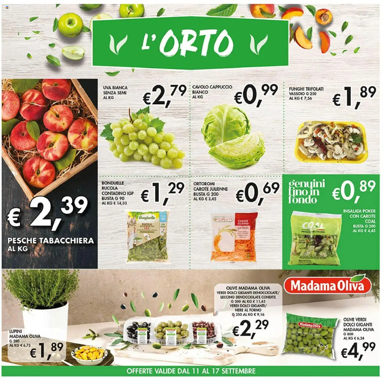 Volantino Coal del 11.09.2025 | Pagina: 2 | Prodotti: Olive, Funghi, Uva, Forno