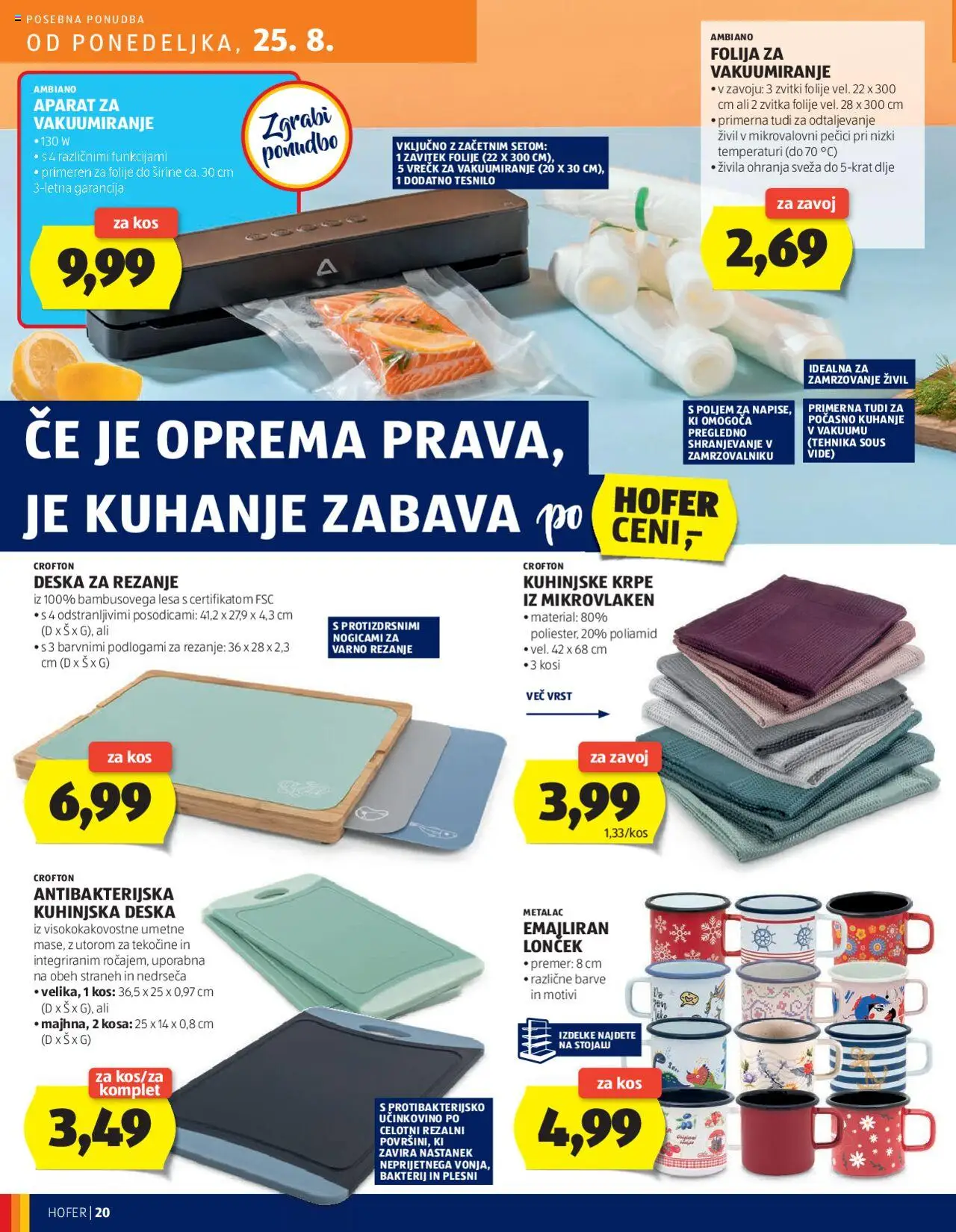 Hofer katalog │ velja od 21.08.2025 | Stran: 20 | Izdelki: Kos, Folija