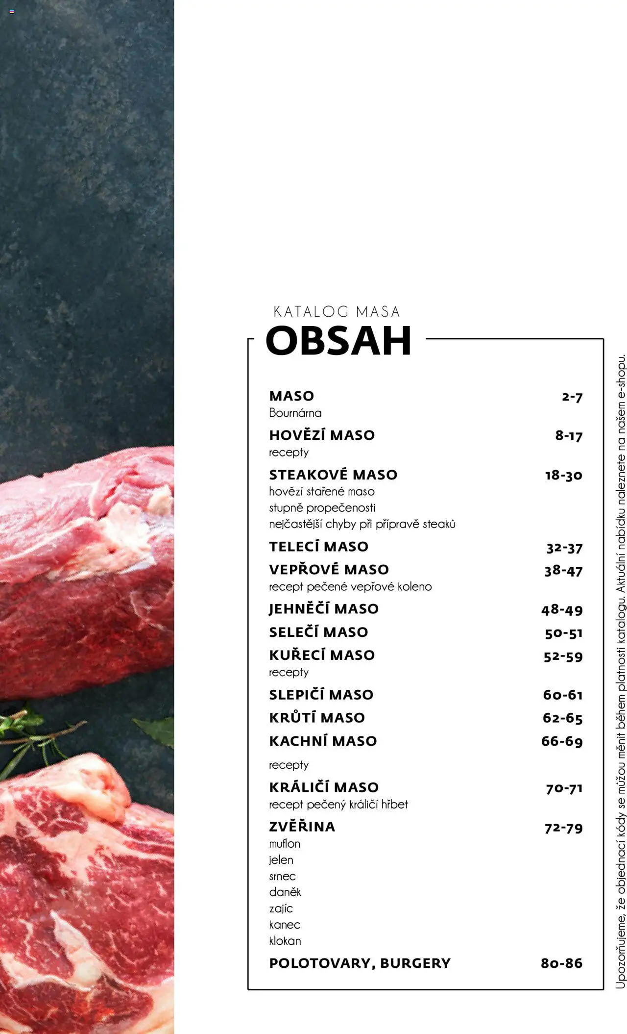 Jip katalalog - Maso 2025 od 01.01.2025 | Strana: 3 | Produkty: Vepřové maso, Steak, Jelen, Maso