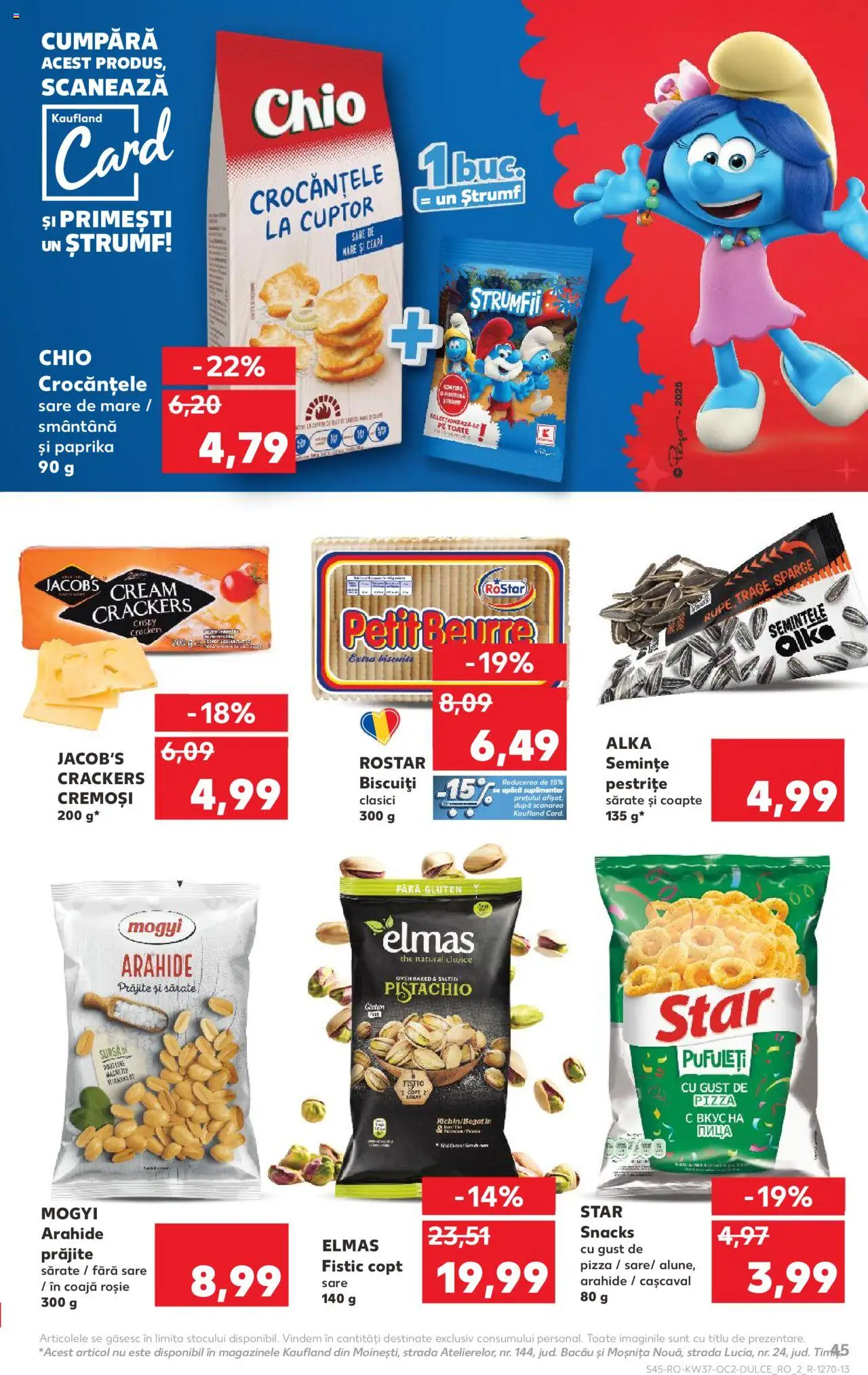 Kaufland RO akciós ujság - amely érvényes a következő dátumtól: 10.09.2025 | Oldal: 45 | Termékek: Pizza