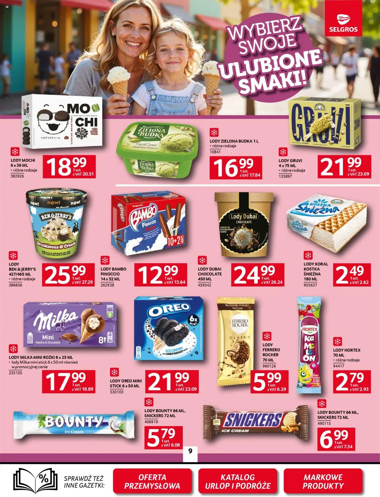 Selgros cash&carry Gazetka od 18.06.2025 | Strona: 9 | Produkty: Lody bambo, Milka, Lody koral, Mini rożki