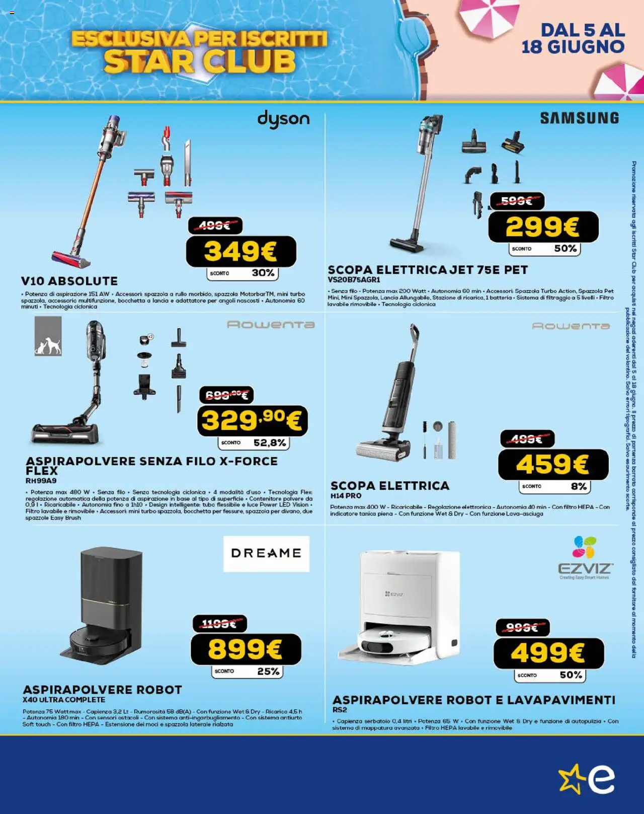 Volantino Euronics del 05.06.2025 | Pagina: 15 | Prodotti: Tanica, Adattatore, Robot, Samsung
