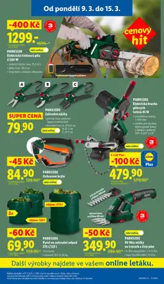 Náhled letáku PARKSIDE Elektrická řetězová pila 2200 W, rychlost řetězu: max. 15,3 m/s, délka řezu: 39,5 cm, tichý řetěz s nízkými vibracemi od 09.03.2026 | Strana: 31