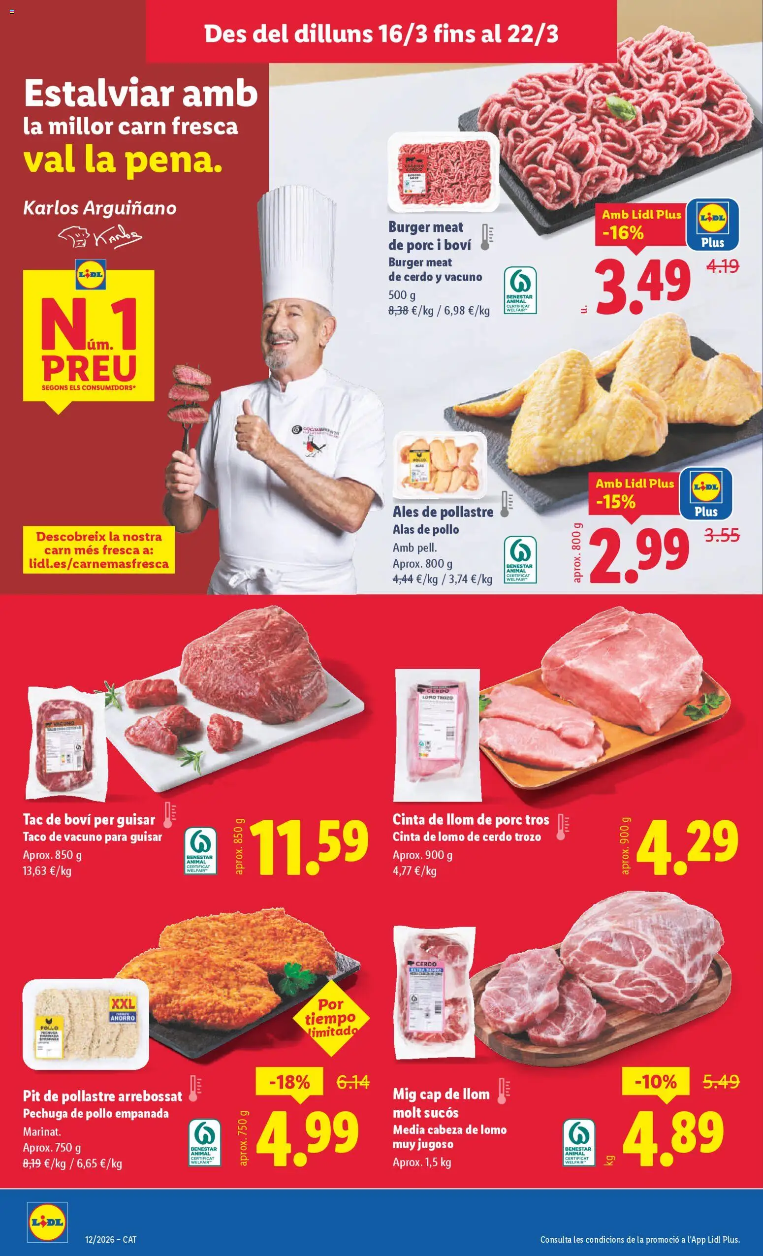 Lidl folleto │ válido desde el 16.03.2026 | Página: 8 | Productos: Cerdo, Pechuga de pollo empanada