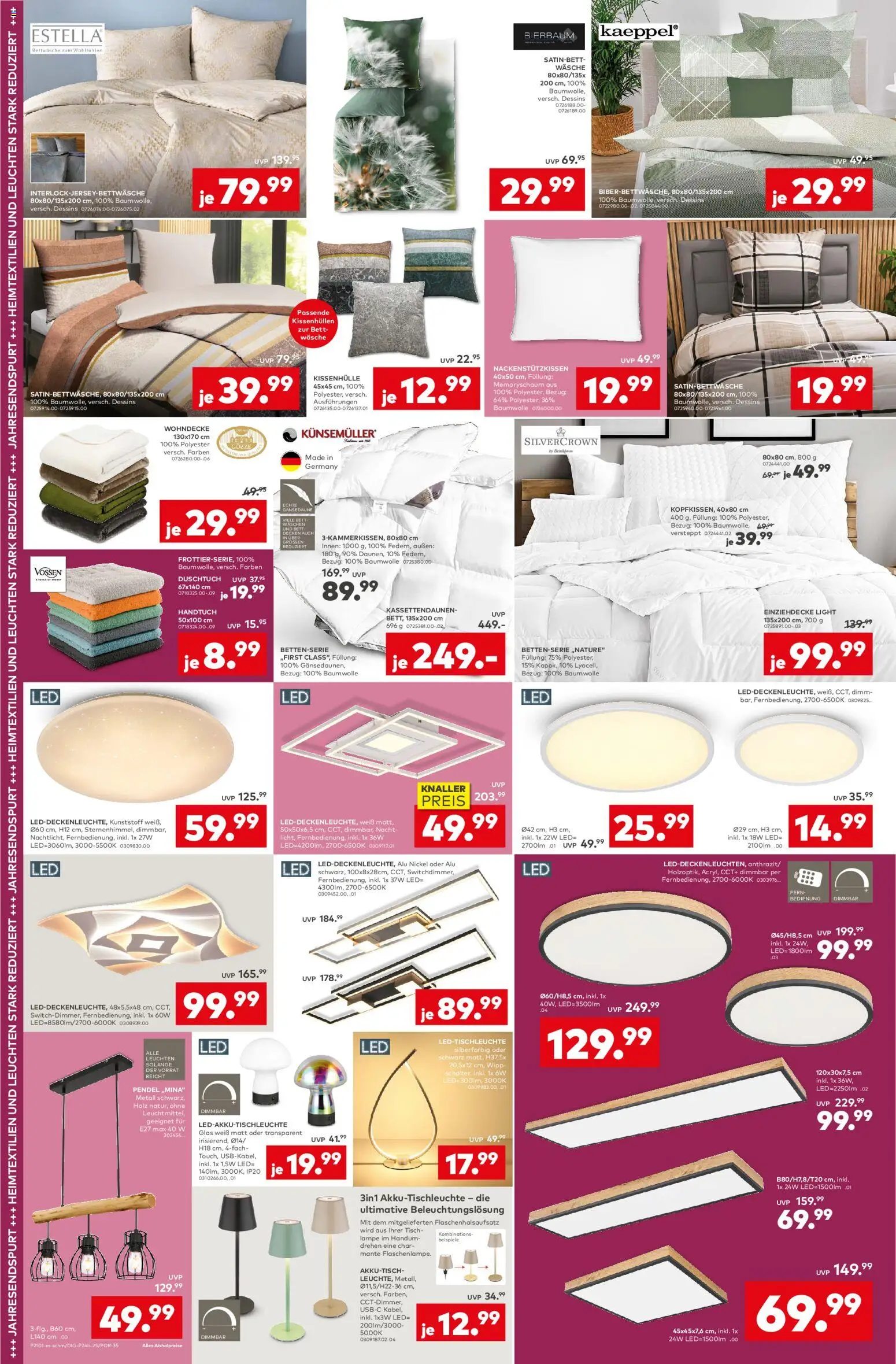 Porta! - 25% Rabatt in allen Abteilungen – gültig ab 19.12.2025 | Seite: 2 | Produkte: Bett, Tisch, Bettwäsche, Lampe