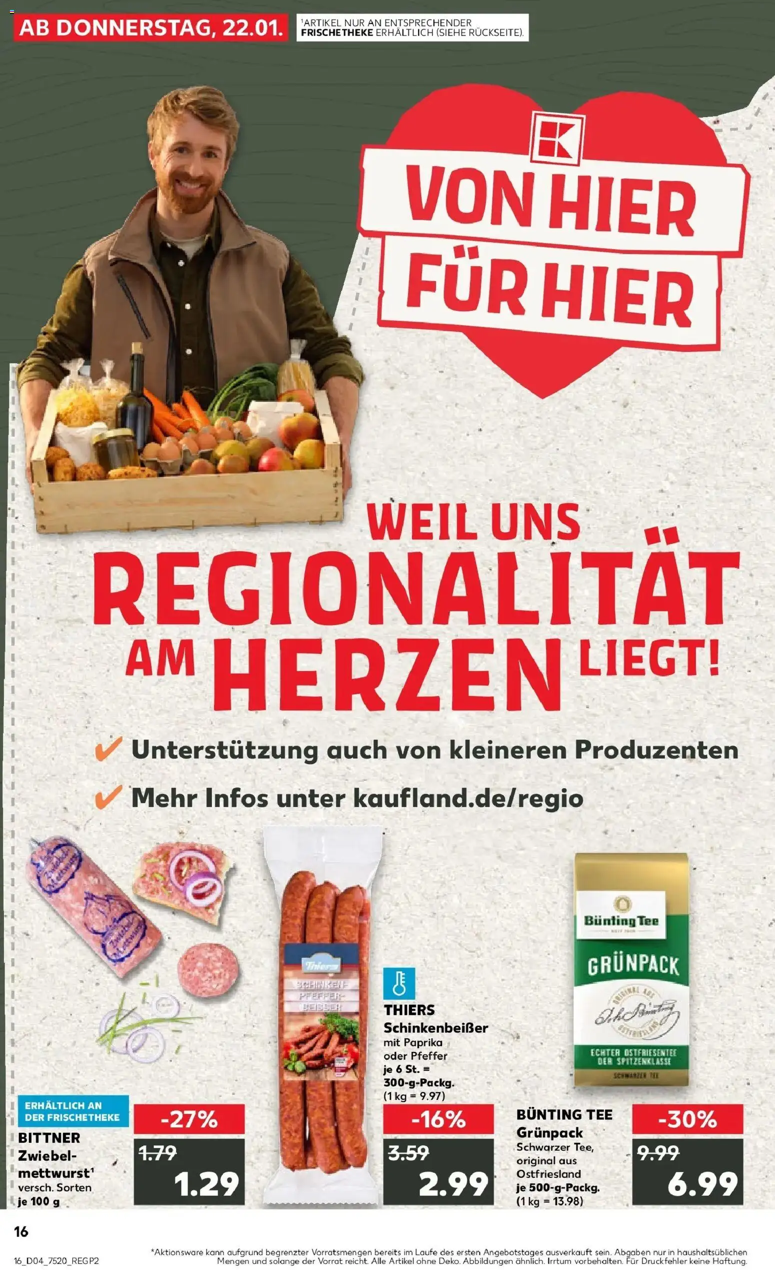 Kaufland prospekt Borken	 – gültig ab 22.01.2026 | Seite: 1 | Produkte: Paprika, Pfeffer, Tee