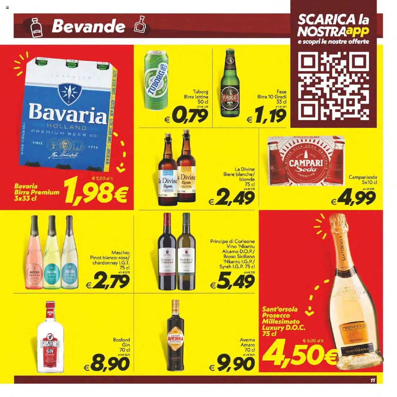 Volantino SuperConveniente del 12.09.2025 | Pagina: 11 | Prodotti: Birra, Prosecco, Vino, Amaro