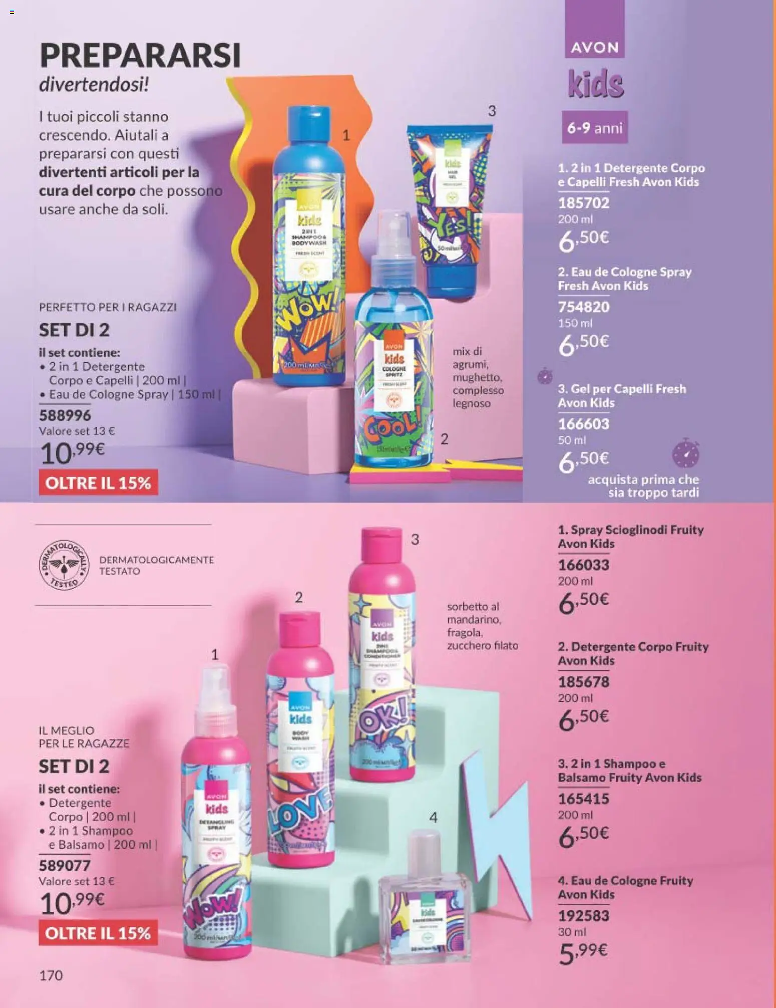 Volantino Avon del 01.04.2026 | Pagina: 170 | Prodotti: Shampoo, Balsamo, Detergente, Zucchero