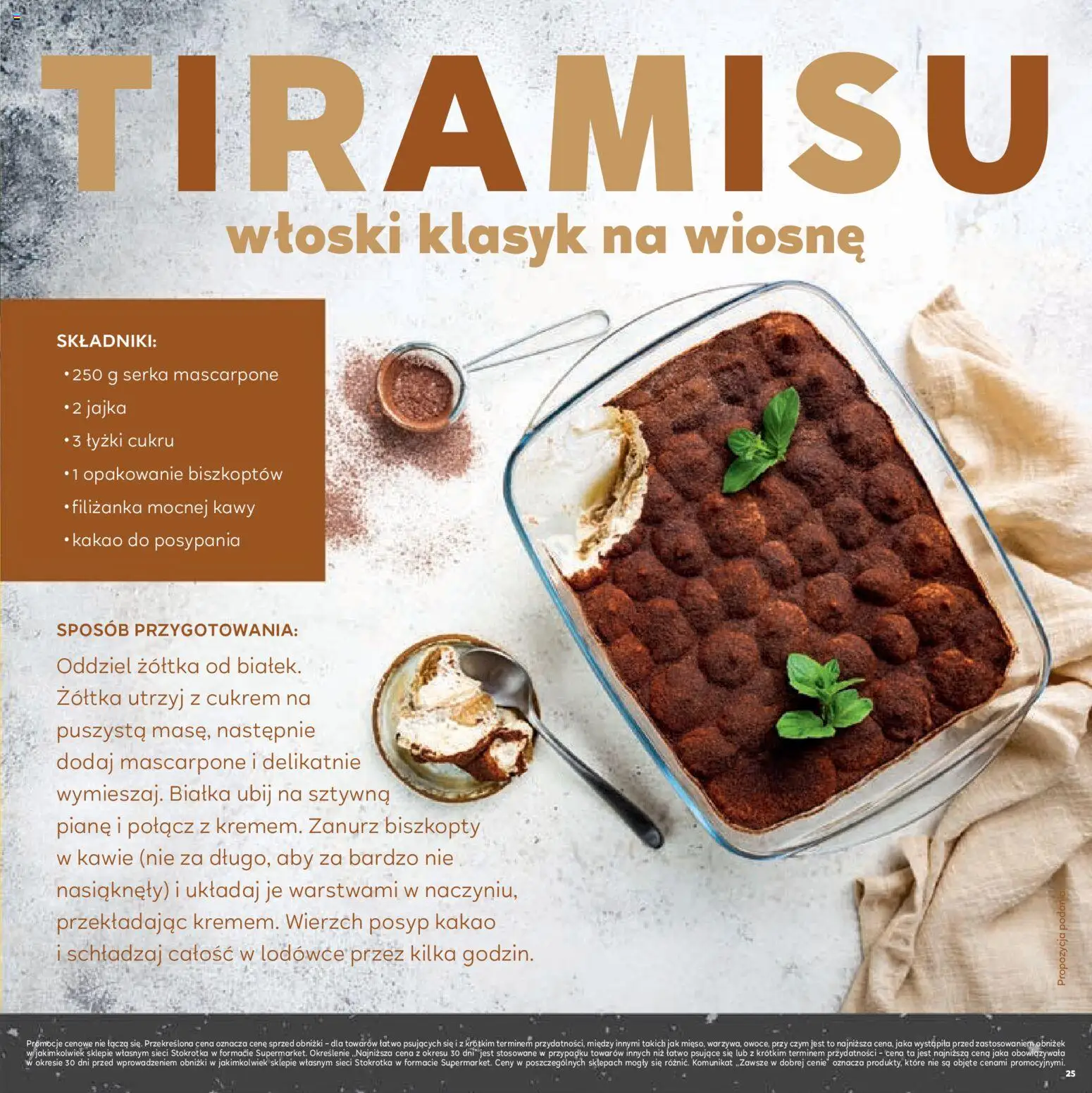Stokrotka gazetka - Grill od 23.04.2026 | Strona: 25 | Produkty: Kakao, Tiramisu, Mascarpone, Jajka