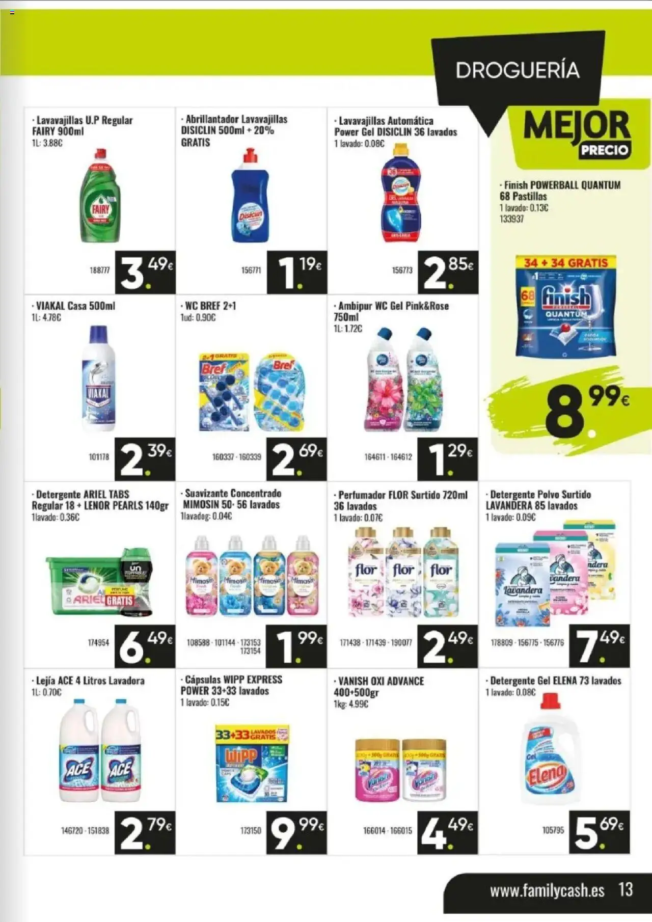 Family Cash folleto │ válido desde el 06.10.2025 | Página: 12 | Productos: Polvo, Detergente, Suavizante, Lavavajillas