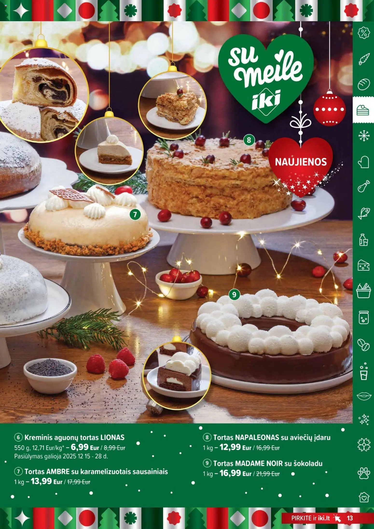 IKI akcijos nuo 15.12.2025 | Puslapis: 13 | Prekių: Tortas