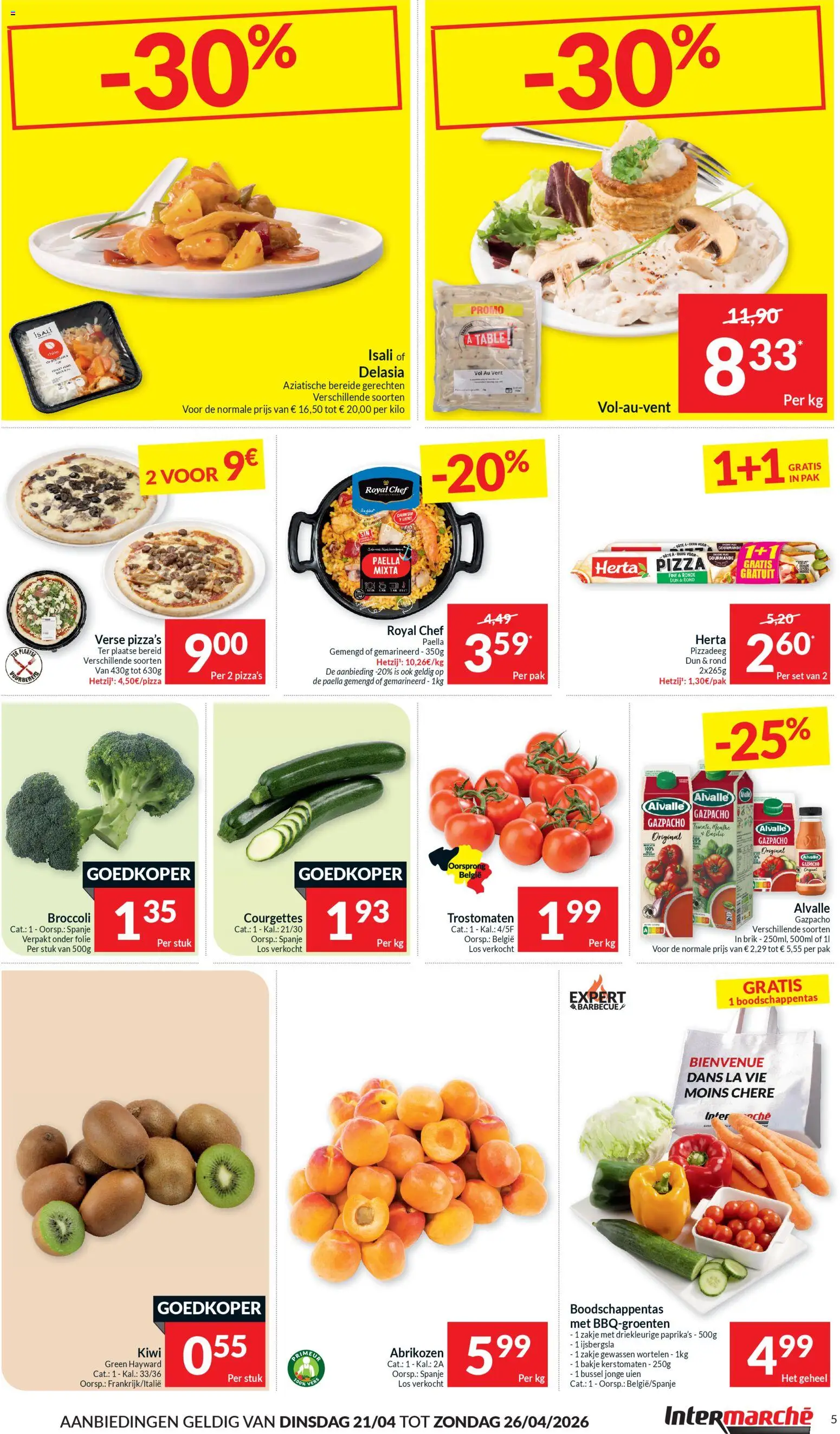 {H1} | Pagina: 5 | Producten: Pizza, Kiwi, La, Wortelen