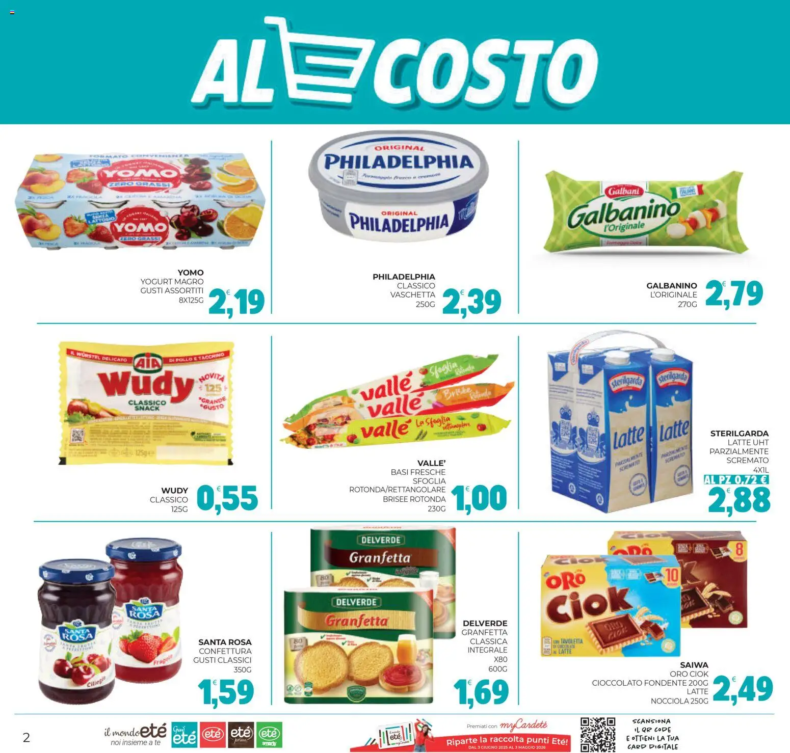 Volantino Eté del 18.02.2026 | Pagina: 2 | Prodotti: Yogurt, Pollo, Tè, Latte