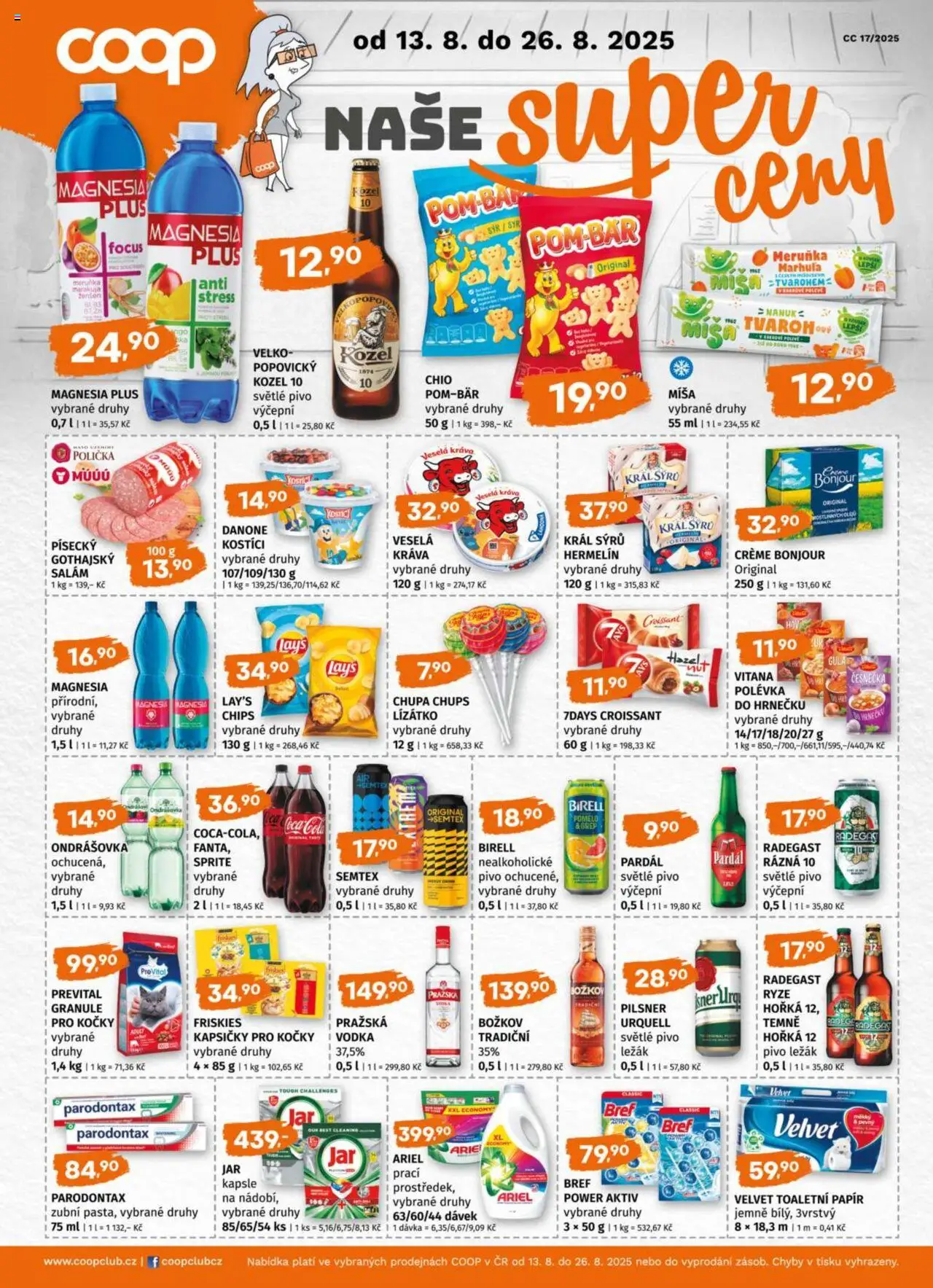 Trefa leták od 13.08.2025 | Strana: 9 | Produkty: Nanuk, Ondrášovka, Kostici, Lay's