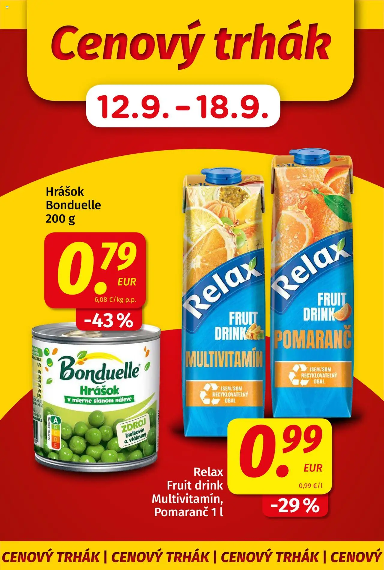 Nové Koruna akcie – leták je platný od 12.09.2025 | Strana: 2 | Produkty: Hrášok