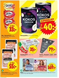 ICA Supermarket reklamblad aktuell från 14.07.2025 | Sida: 8 | Produkter: Potatissallad, Galler, Blöjor, Grädde