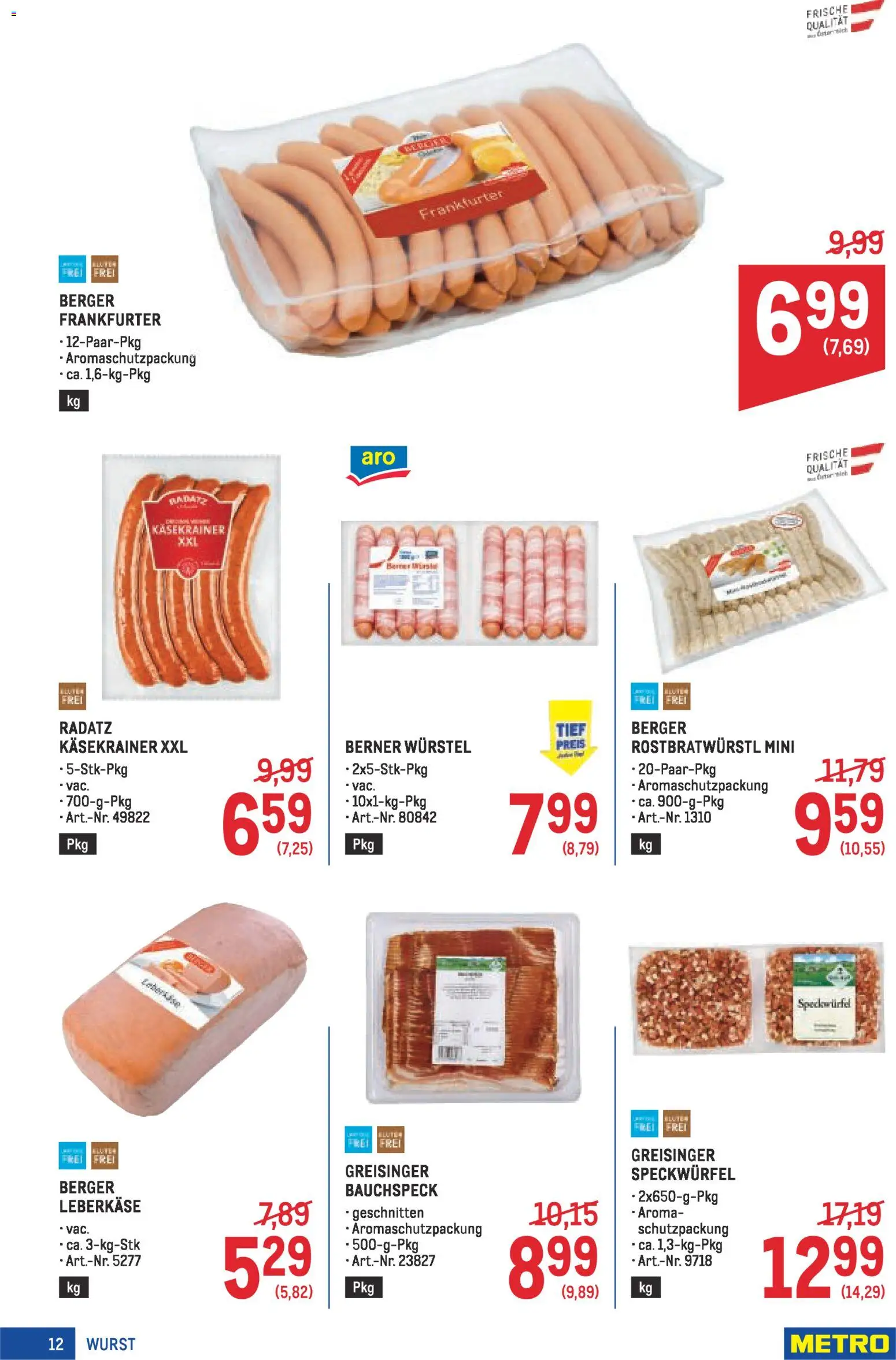 Metro Profi gültig ab 05.02.2026 | Seite: 12 | Produkte: Wurst