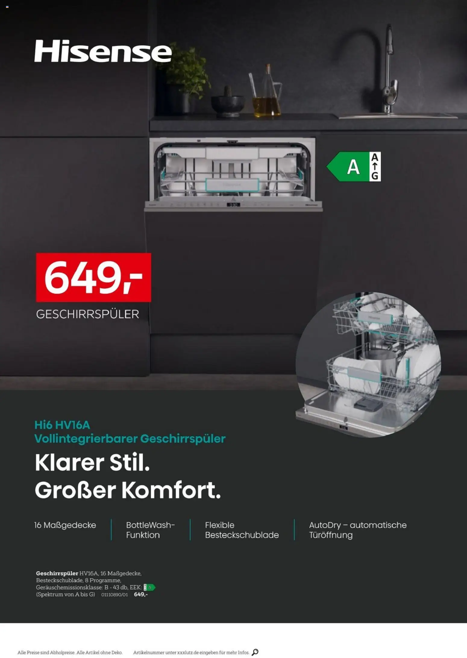 XXXL Lutz - Nr. 1 bei Küchen – gültig ab 27.12.2025 | Seite: 10 | Produkte: Hisense, Geschirrspüler