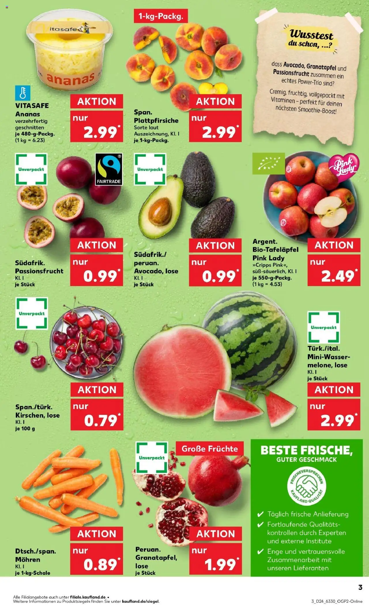Kaufland prospekt Stadthagen	 - gültig ab dem 16.06.2025 | Seite: 18 | Produkte: Granatapfel, Ananas, Mohren, Avocado