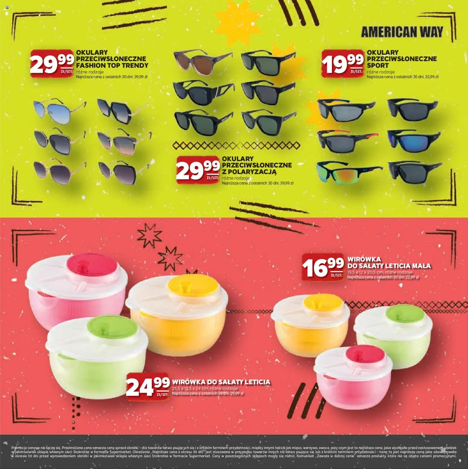 Stokrotka gazetka - Grill od 23.04.2026 | Strona: 9 | Produkty: Top, Okulary, Stokrotka, Okulary przeciwsłoneczne