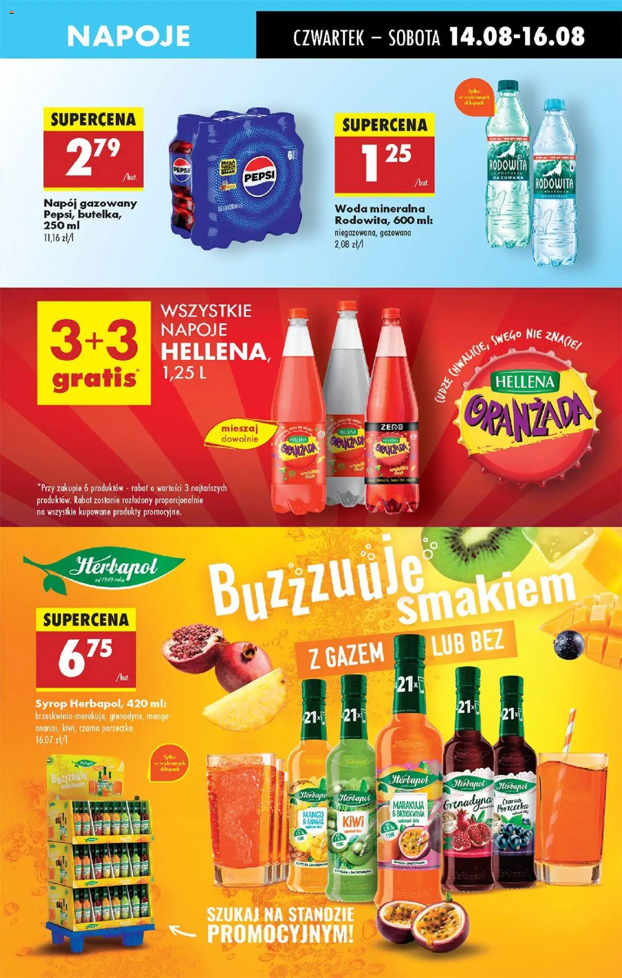 Biedronka gazetka - Oferta w tym tygodniu od 14.08.2025 | Strona: 57 | Produkty: Mango, Brzoskwinia, Syrop, Porzeczka