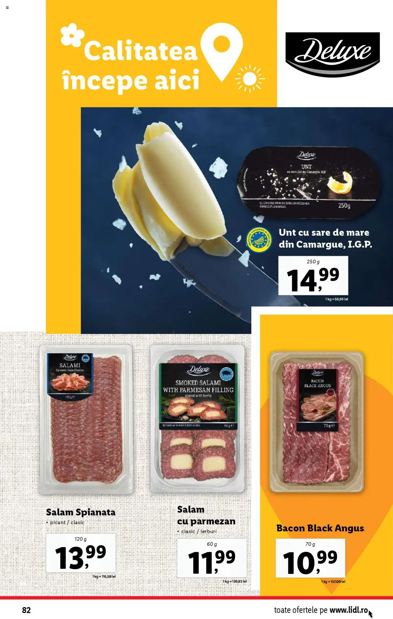 Catalog Lidl – valabil de la 30.06.2025 | Pagină: 82 | Produse: Bacon, Unt, Salam, Sare