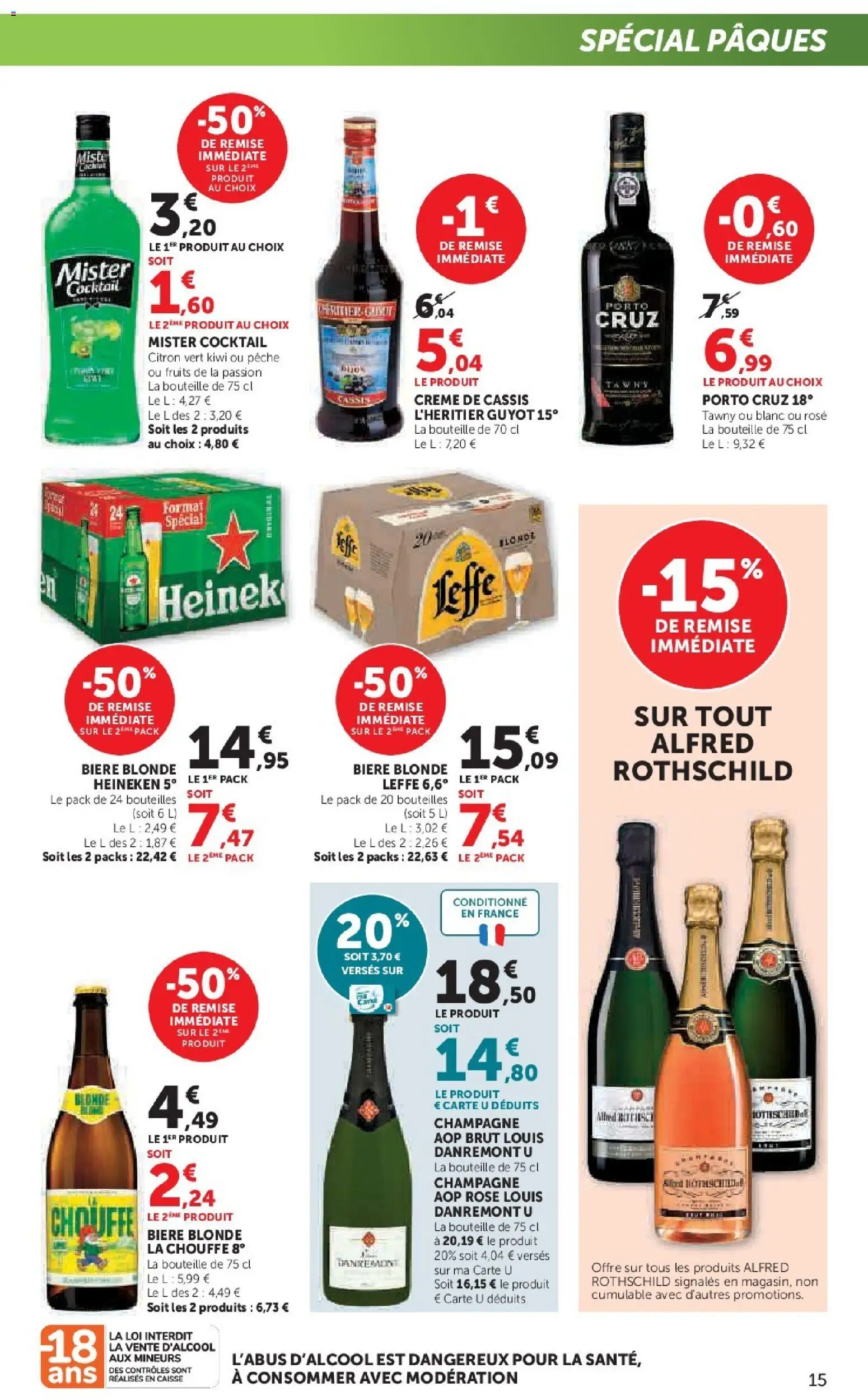 {H1} | Page: 15 | Produits: Cassis, Pêche, Heineken, Kiwi