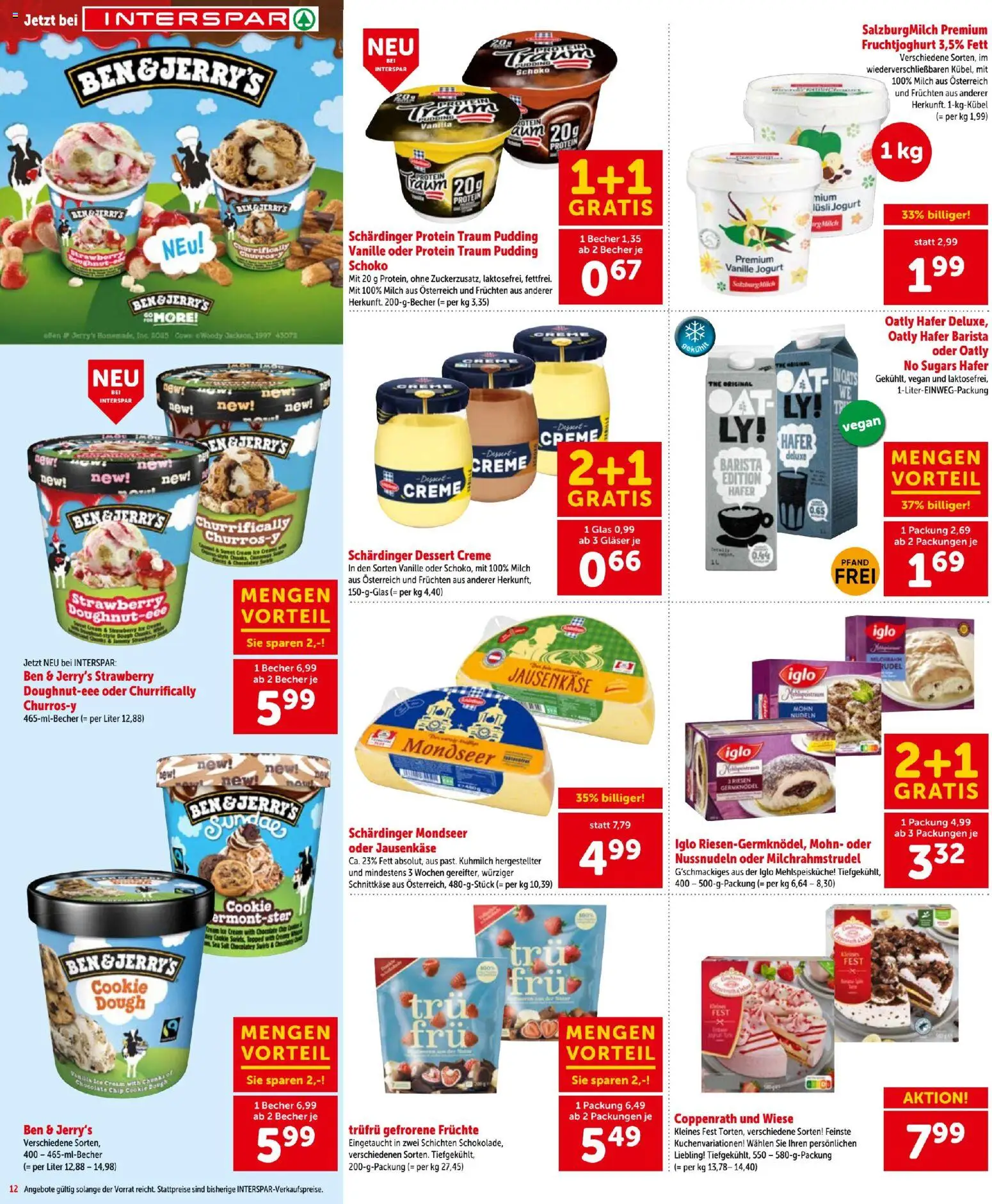 Interspar Flugblatt gültig ab 15.01.2026 | Seite: 12 | Produkte: Milch, Creme, Nudeln