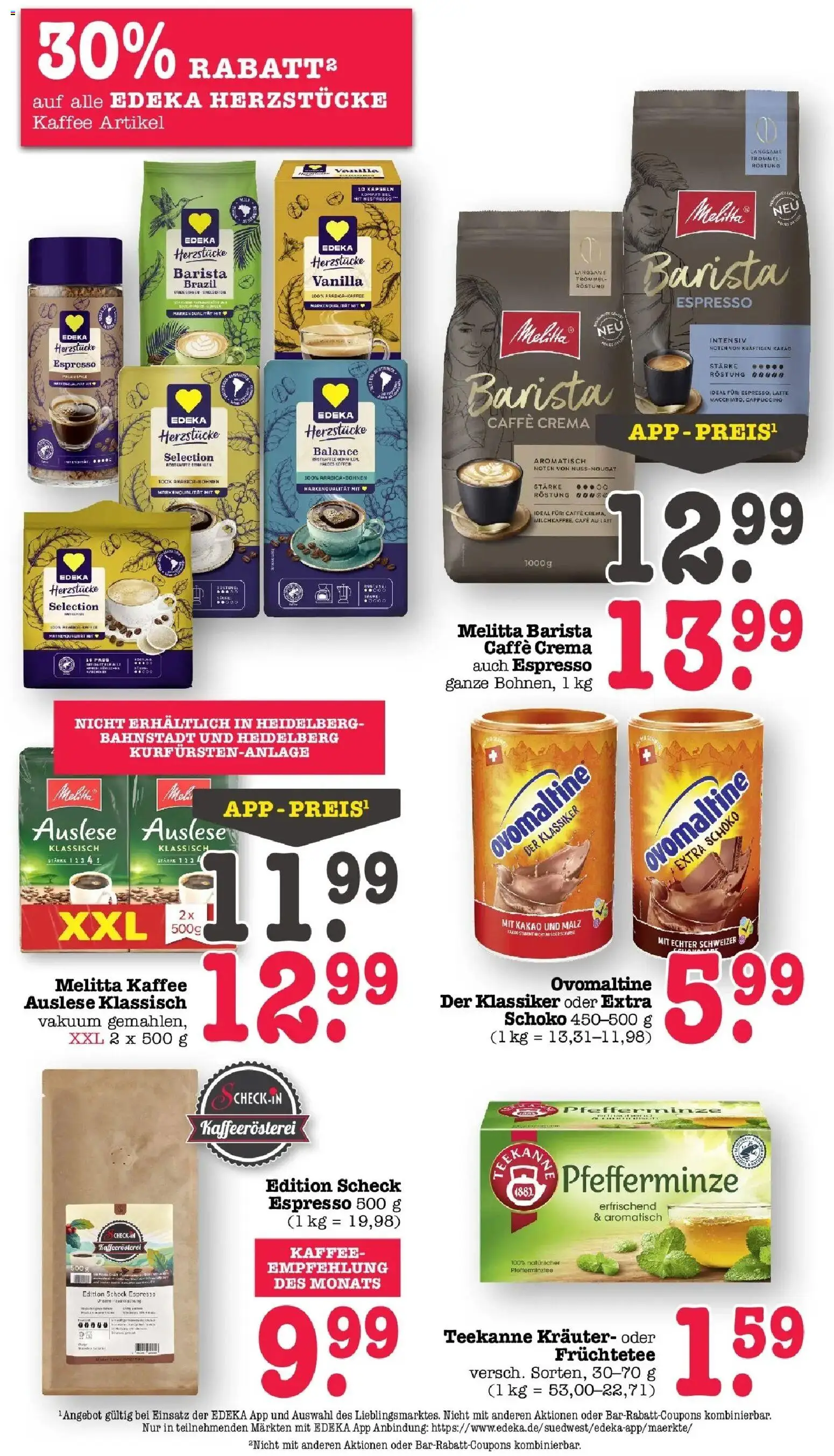 Angebote – gültig ab 16.03.2026 | Seite: 30 | Produkte: Melitta kaffee, Kaffee, Pfeffer, Teekanne