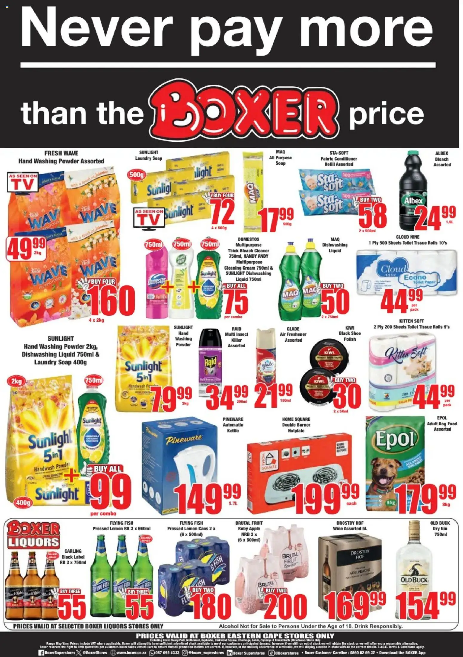 New Boxer catalogue – valid from 23.02.2026 | Page: 12 | Products: Steak, Air freshener, Bleach, Washing powder
