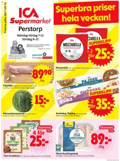 ICA Supermarket - Perstorp - Förhandsvisning av reklamblad från butik ICA Supermarket aktuell från 28.07.2025