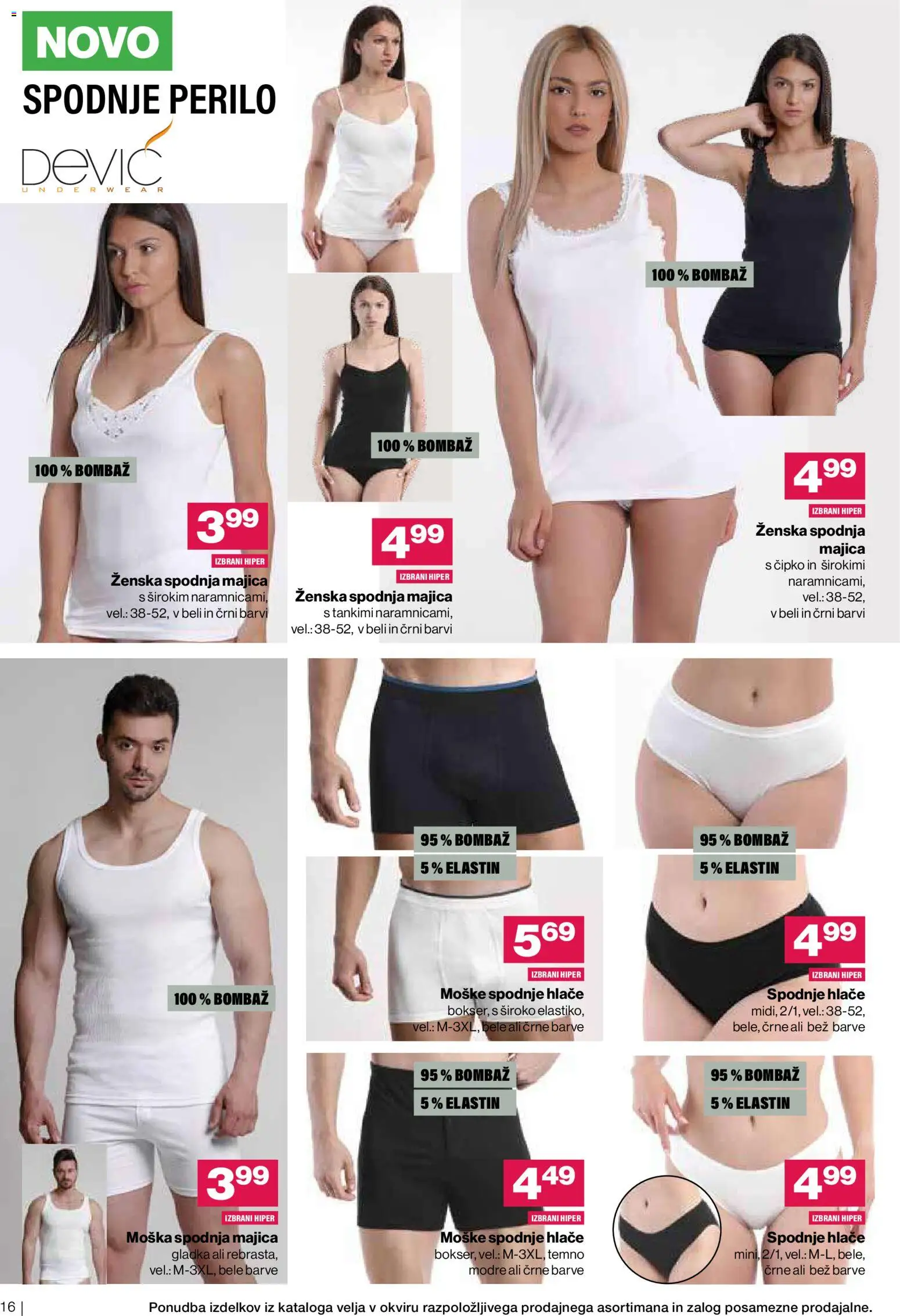 Novi Mercator katalog ponudbe – veljaven od 14.01.2026 | Stran: 16 | Izdelki: Majica, Hlace, Spodnje perilo, Spodnje hlace