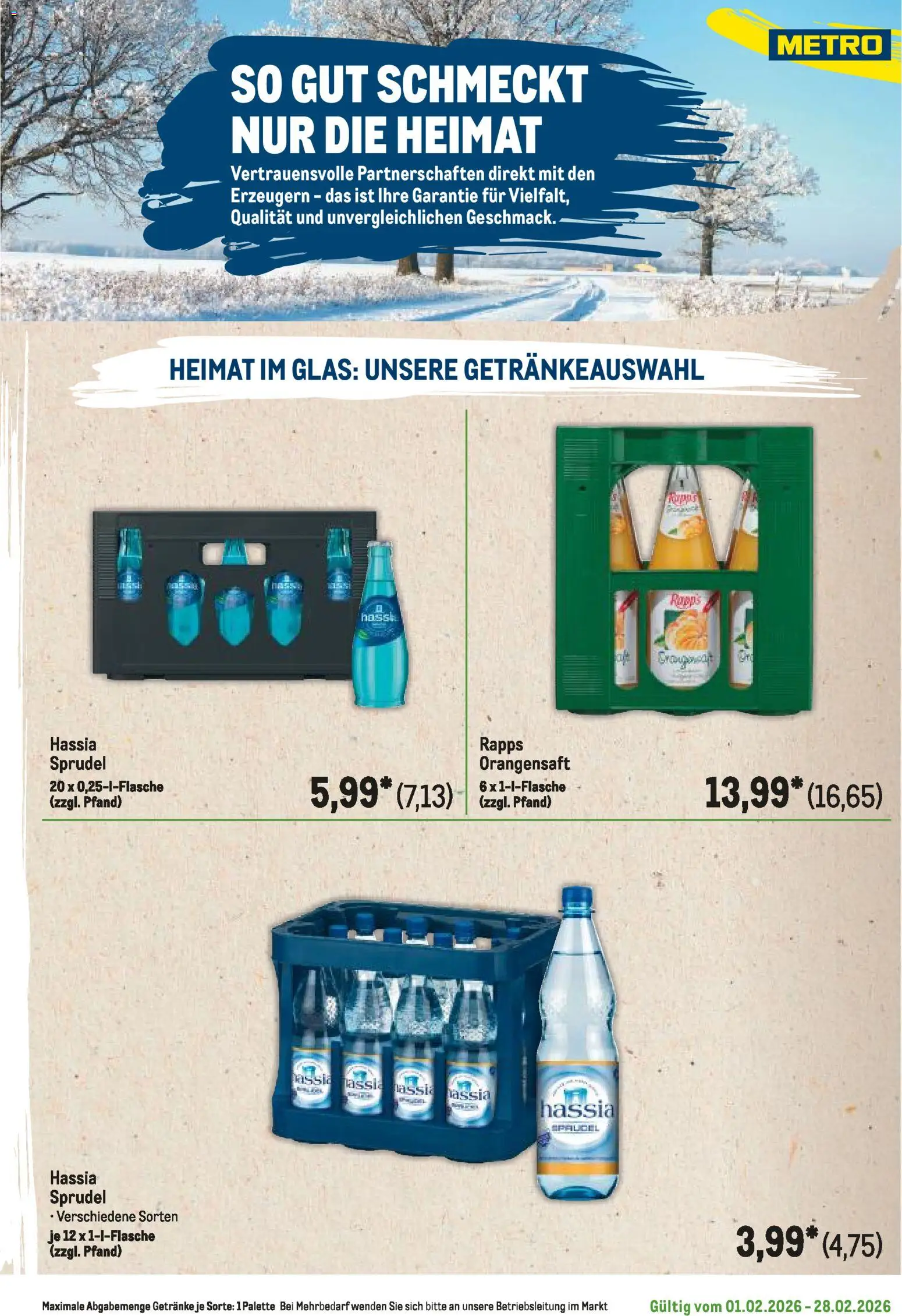 Metro Regionaler Flyer – gültig ab 01.02.2026 | Seite: 61 | Produkte: Orangensaft