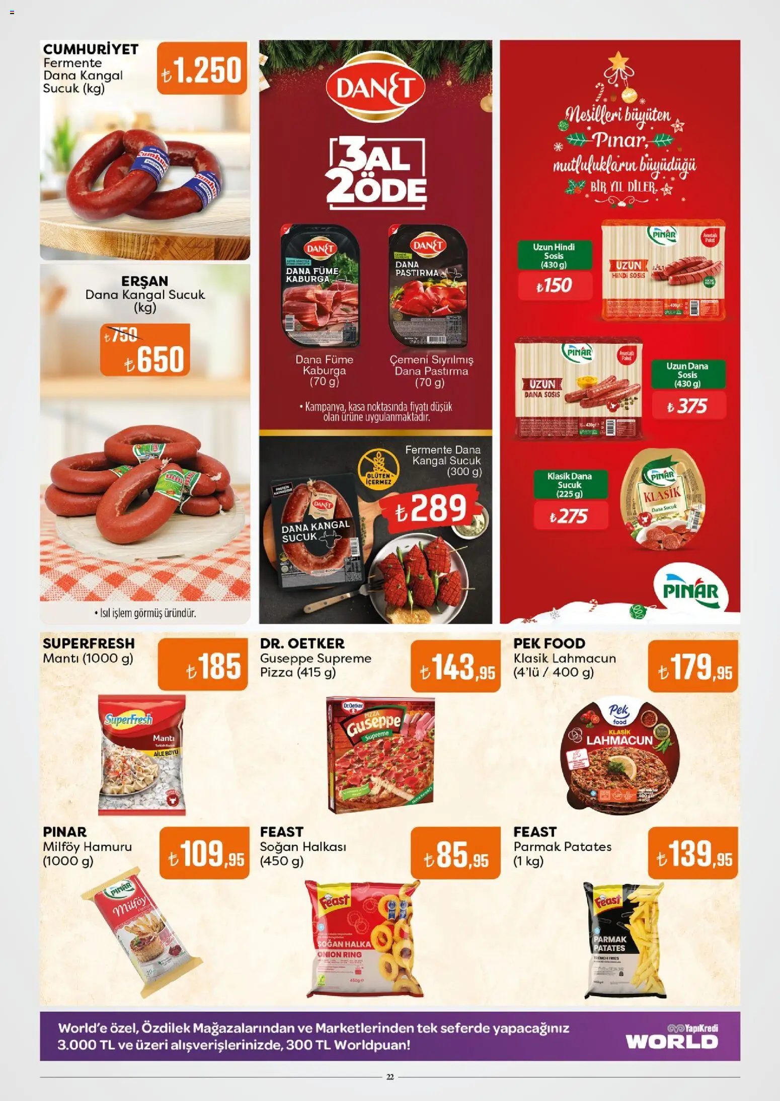 Özdilek Katalog - 17.12.2025 tarihinden itibaren geçerlidir | Sayfa: 22 | Ürünler: Patates, Soğan, Dana füme, Kasa