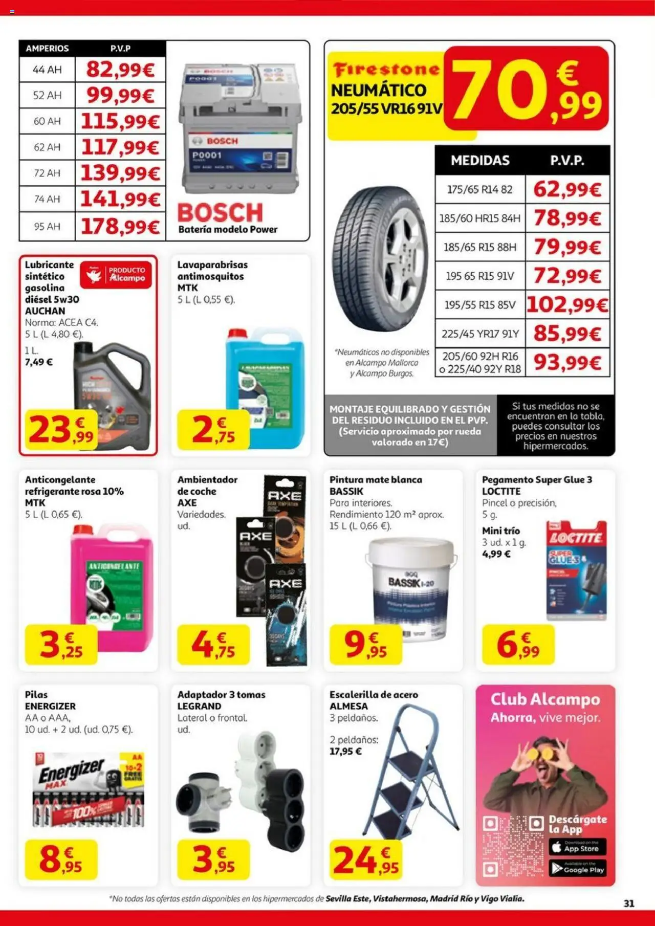 Alcampo - HG Madrid Unificado │ válido desde el 11.09.2025 | Página: 31 | Productos: Noodles αυγού, Adaptador, Batería