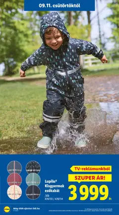Lidl akciós ujság - amely érvényes a következő dátumtól: 11.09.2025 | Oldal: 26 | Termékek: Esőkabát