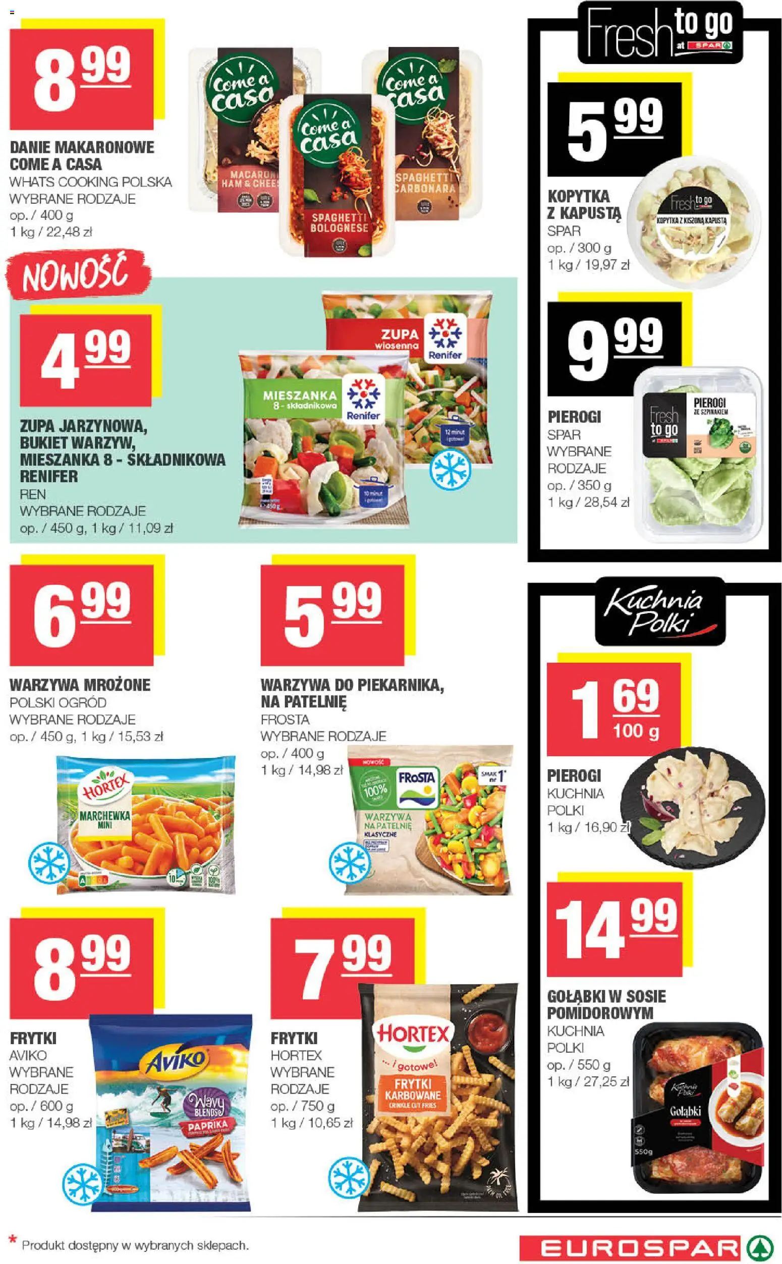 Spar Gazetka - Eurospar od 19.11.2025 | Strona: 9 | Produkty: Carbonara, Pierogi, Patelnie, Marchewka