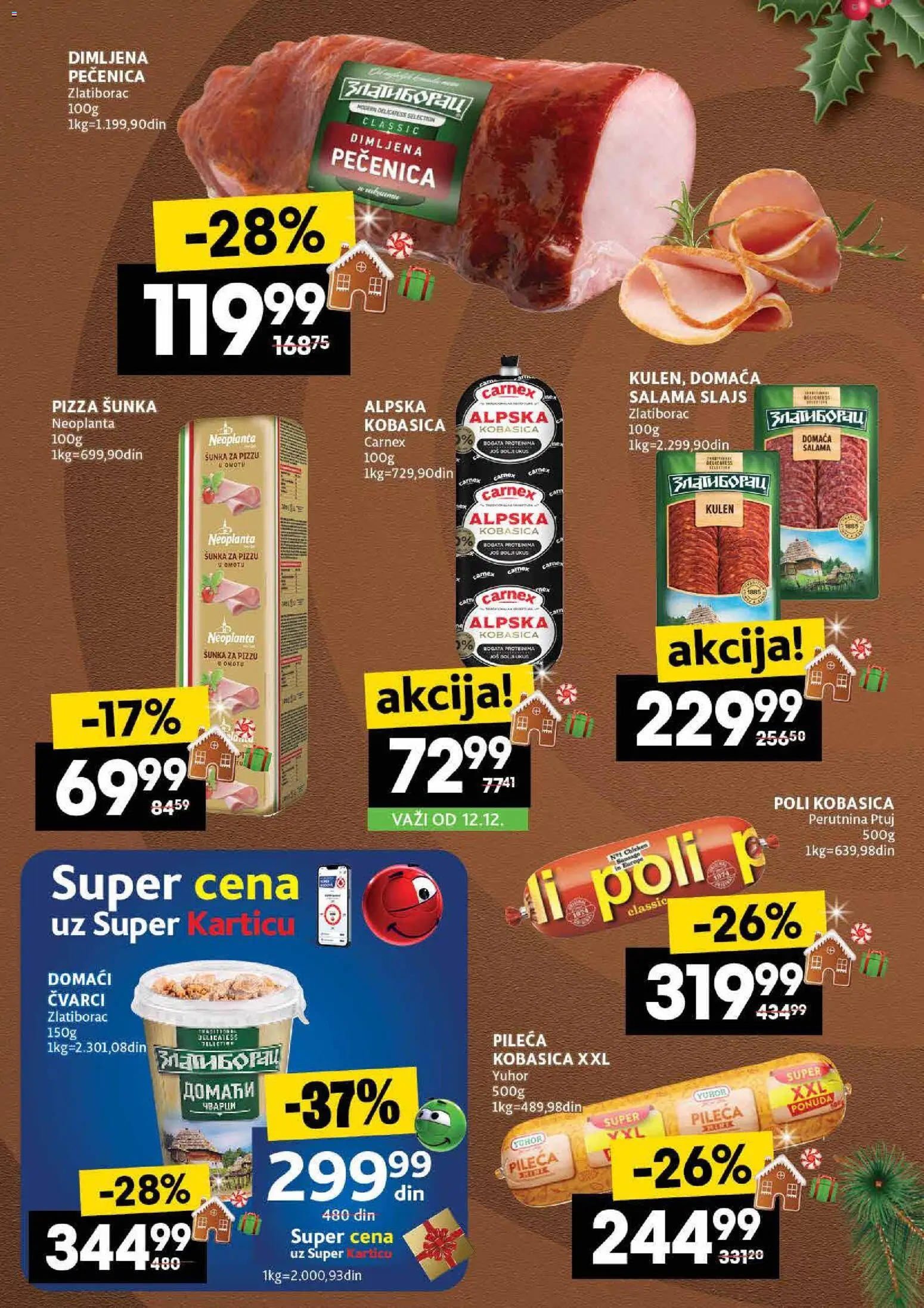 Roda katalog - važi od 11.12.2025 | Strana: 8 | Proizvode: Čvarci, Šunka, Pizza šunka, Kobasica